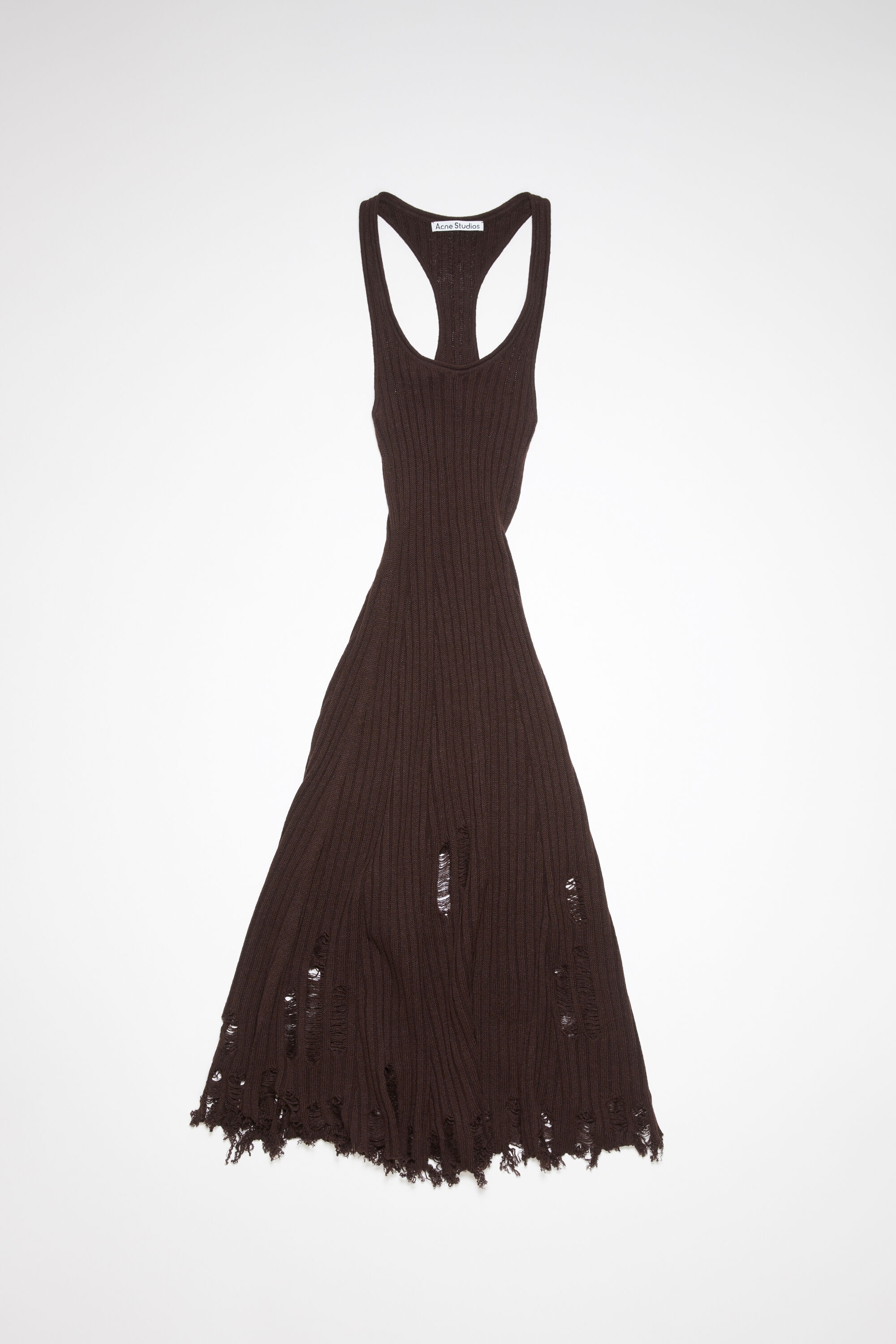 Wide rib dress - Dark brown - 6