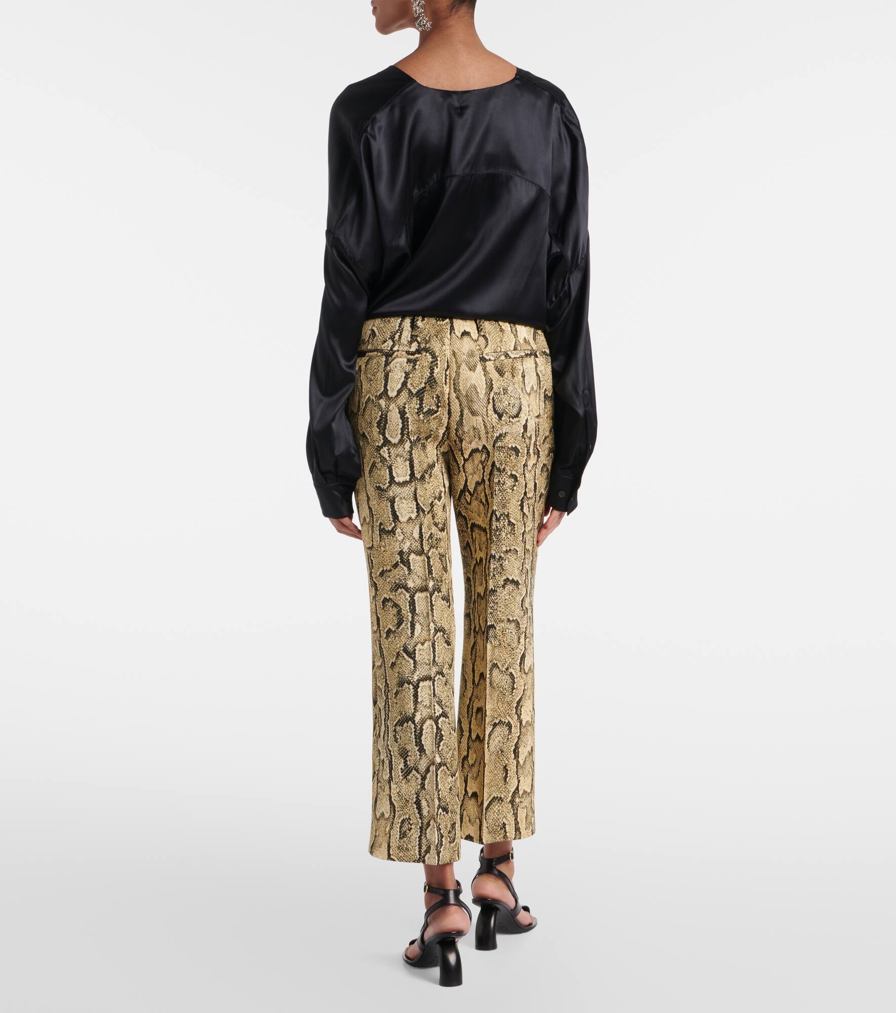 Snake-effect flared pants - 3