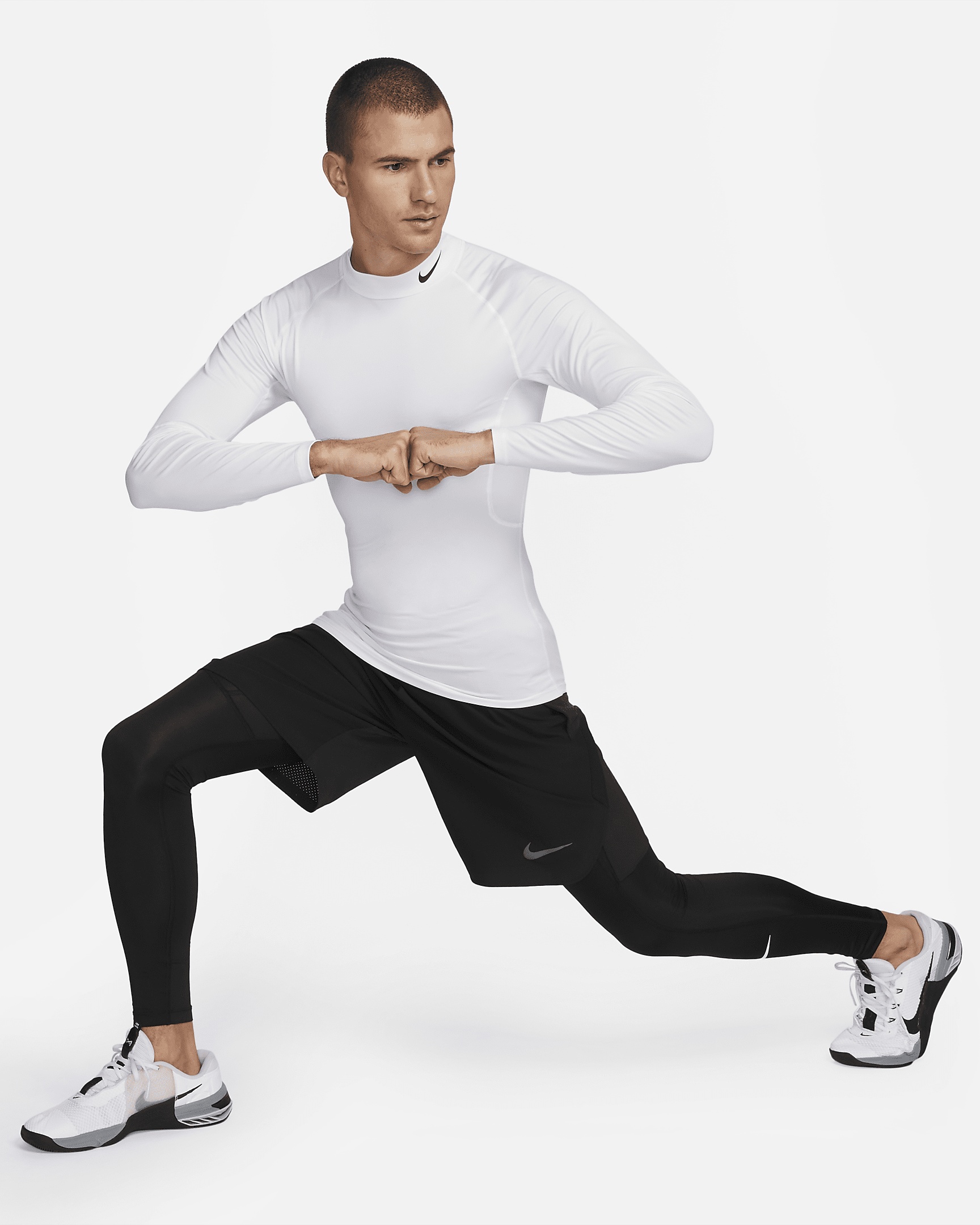 Nike Pro Men's Dri-FIT Fitness Mock-Neck Long-Sleeve Top - 7