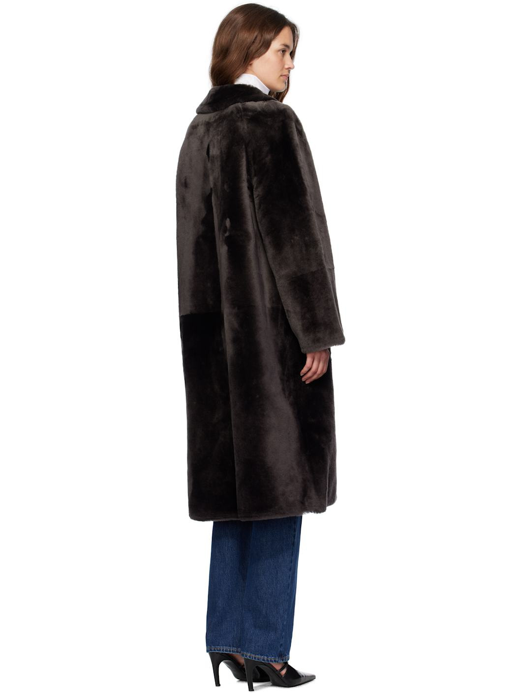Brown Lambswool Coat - 3