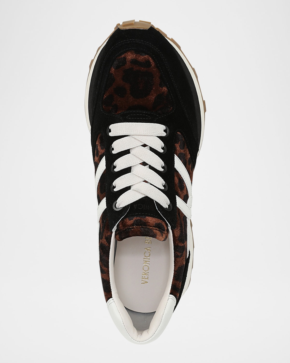 Valentina Mixed Leather Retro Sneakers - 5