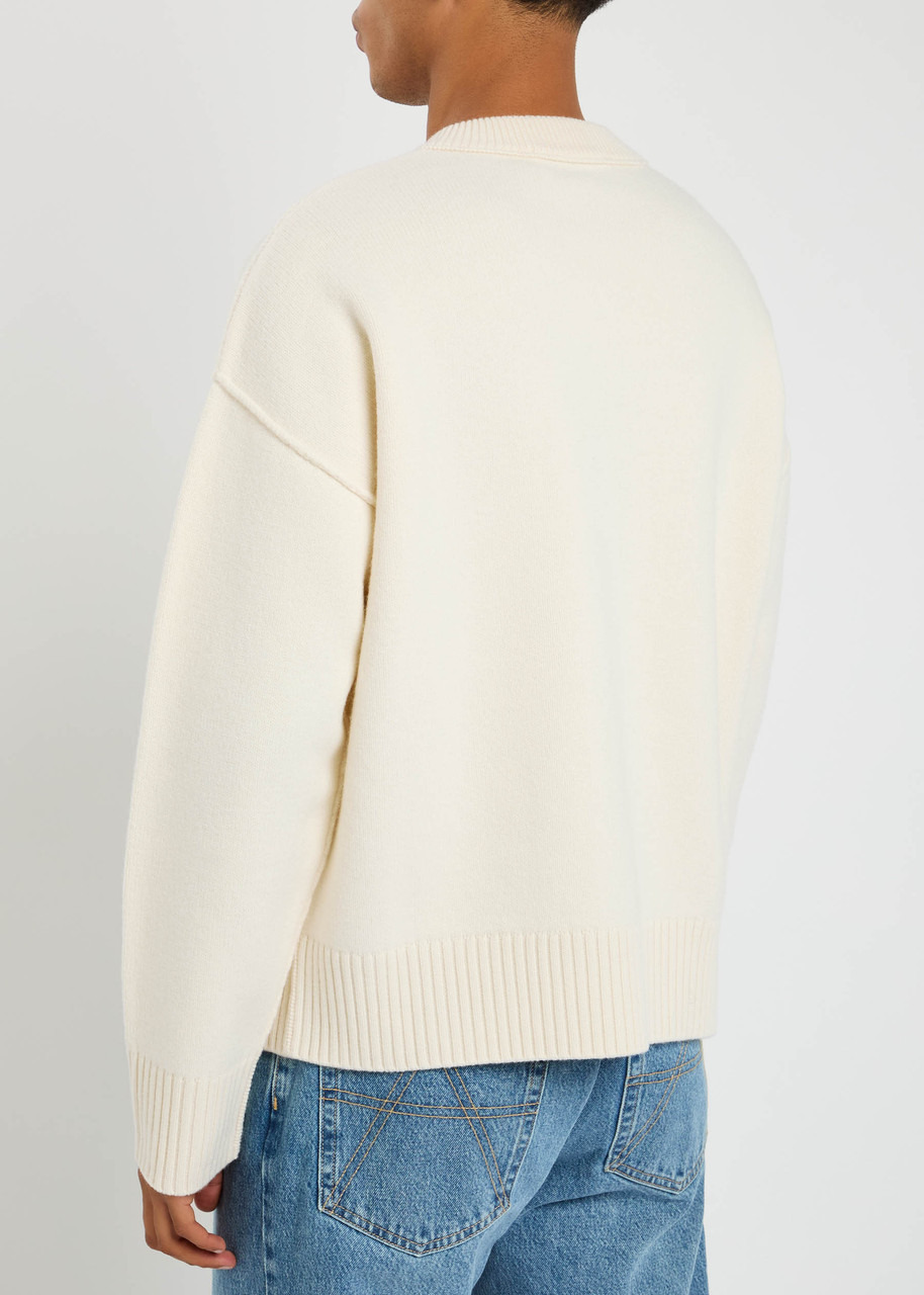 Ami Paris Logo-intarsia Wool Jumper - 3