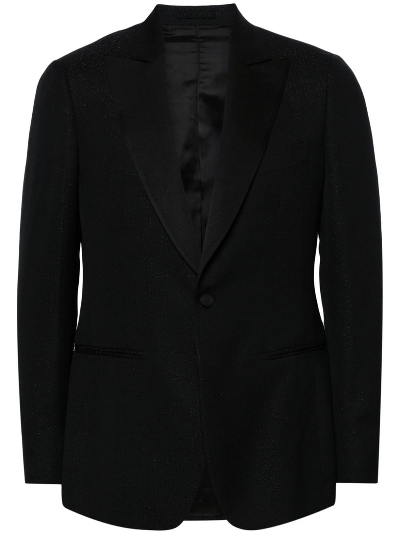 lurex-detail single-breasted blazer 1