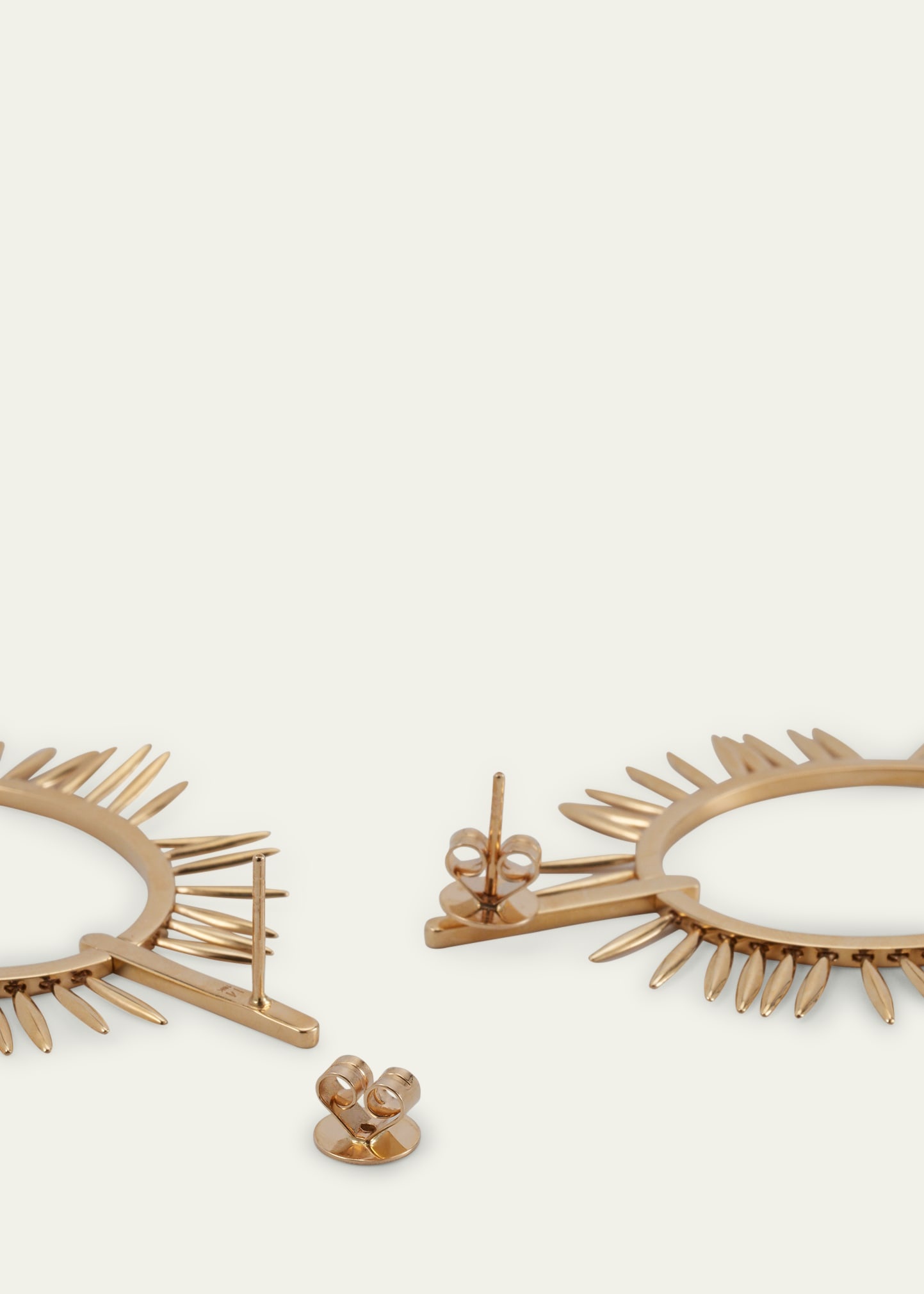 18K Yellow Gold Grass Sunny Earrings - 3