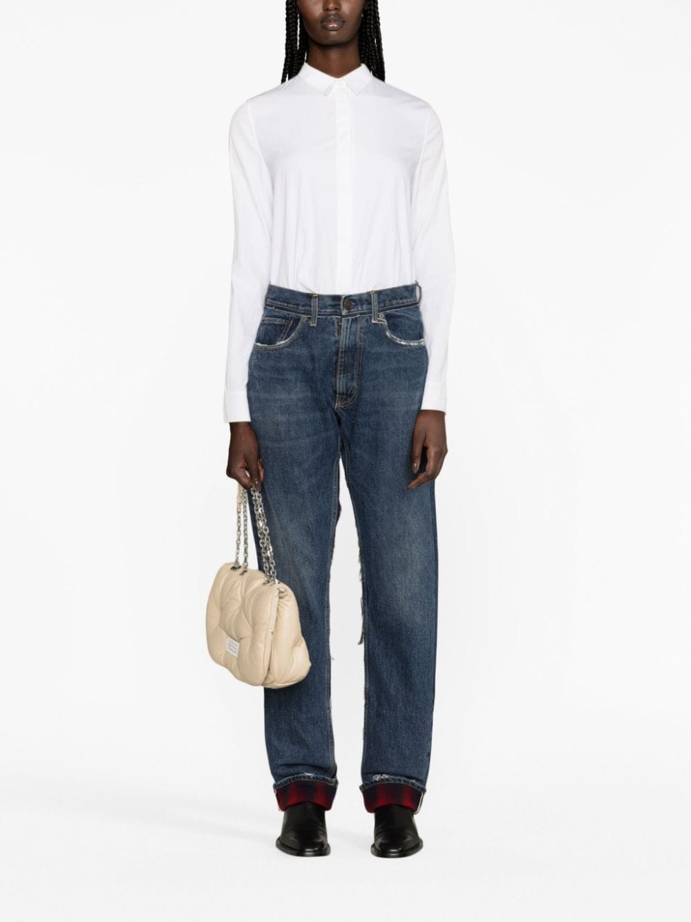 ripped straight-leg jeans - 2