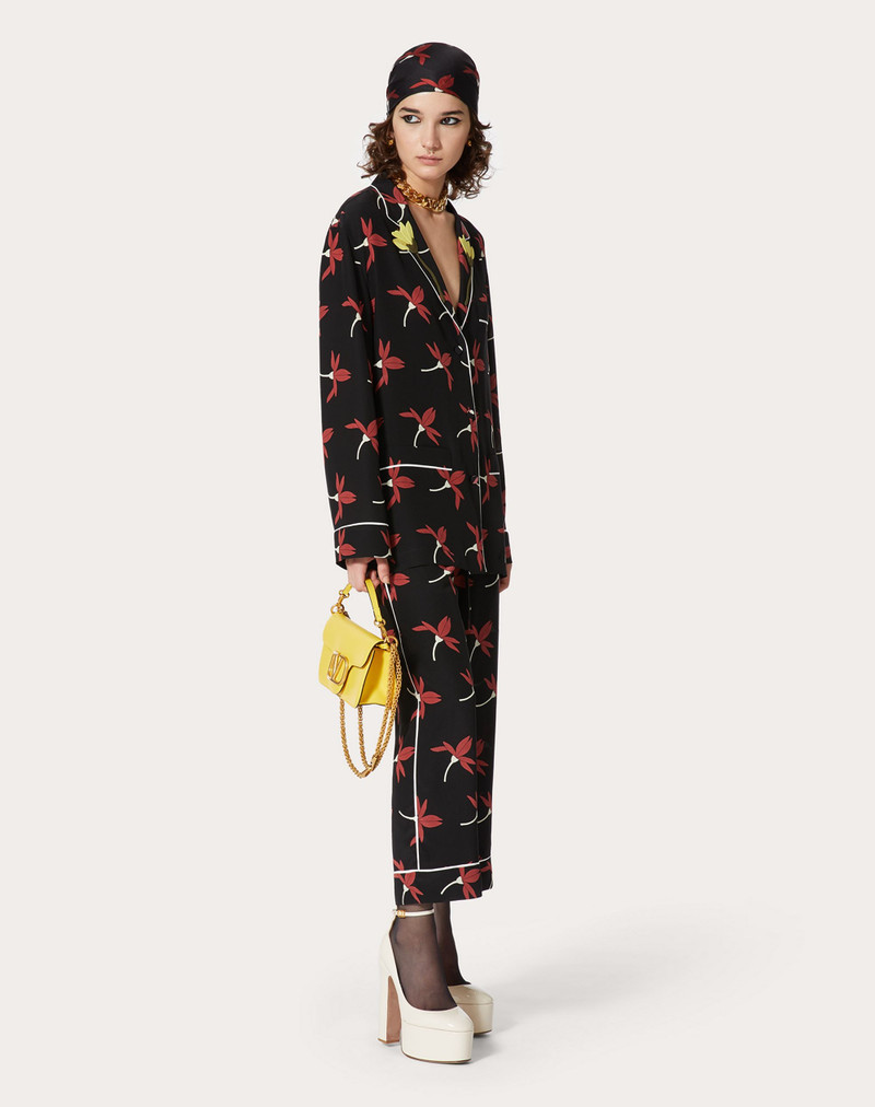 Valentino PRINTED CREPE DE CHINE PANTS outlook