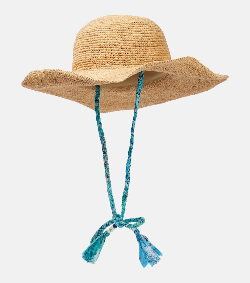Seashell-embellished raffia sun hat - 5