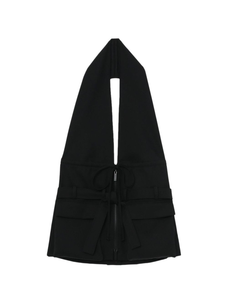 zip-up halterneck top 1