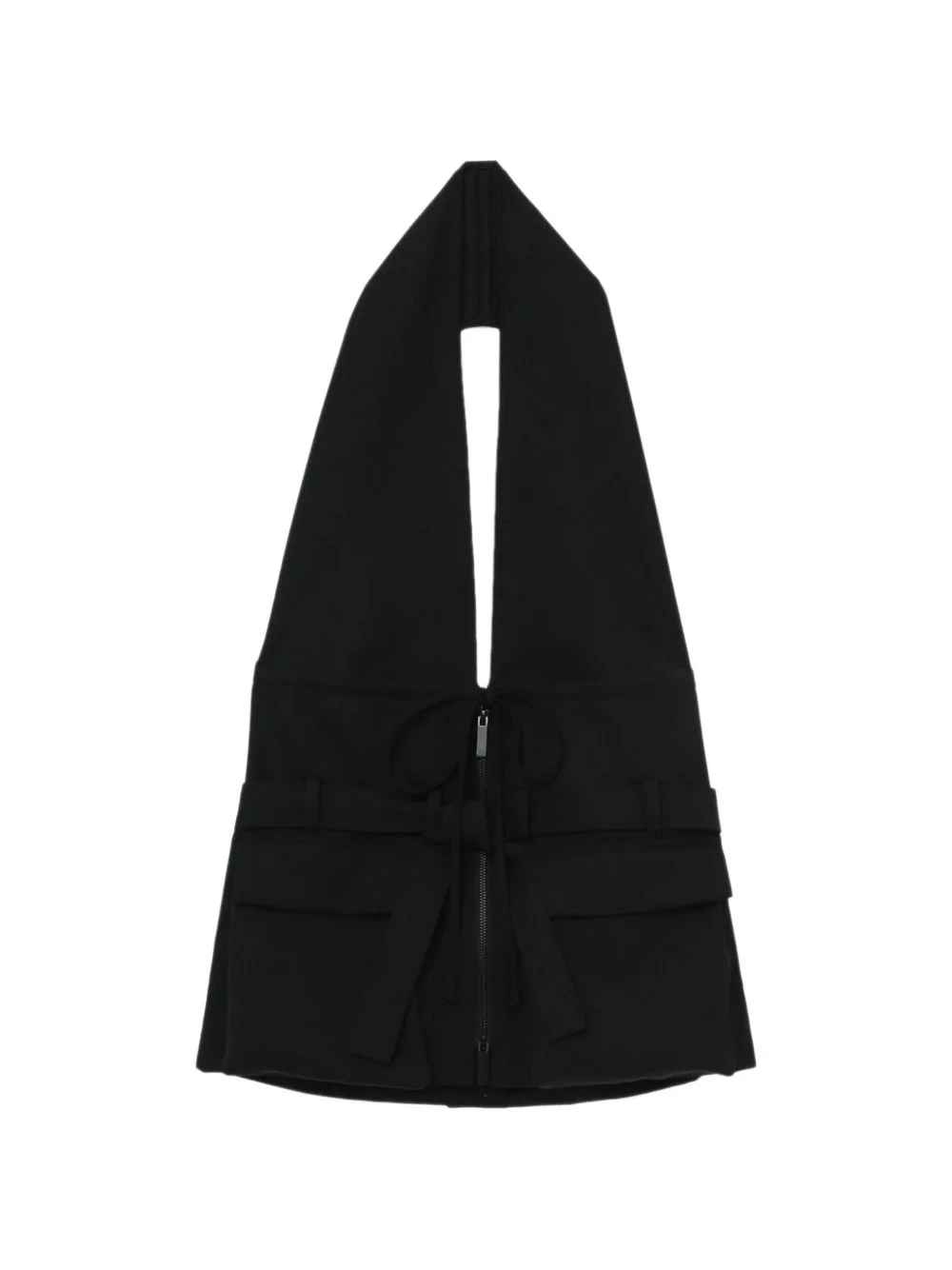 zip-up halterneck top - 1