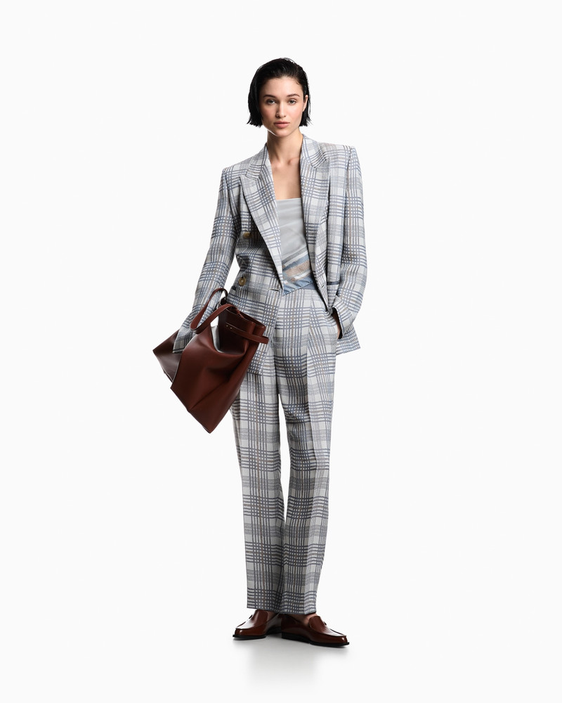 DARTED TROUSERS IN JACQUARD WITH CHEVRON MOTIF 2