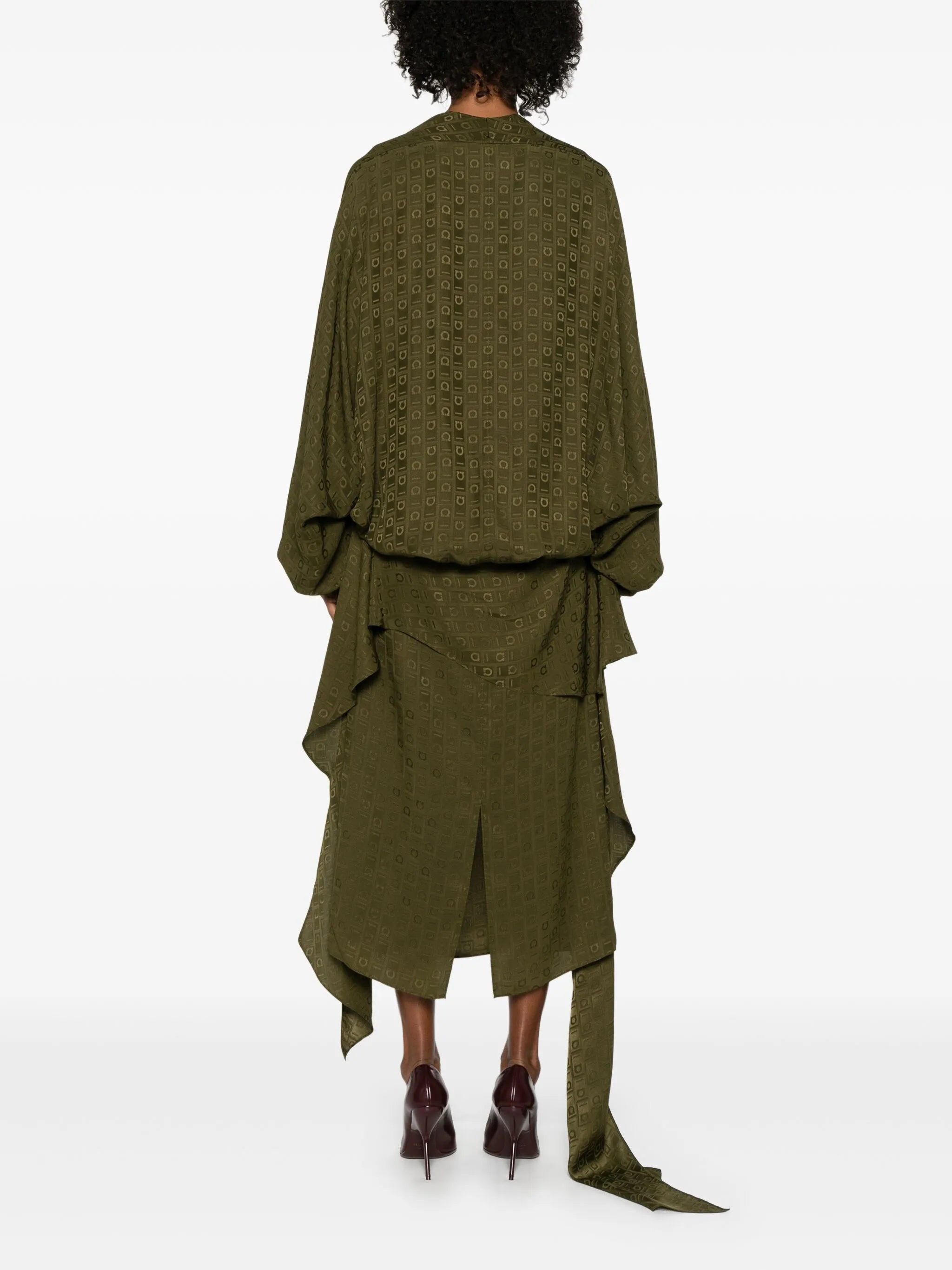 Monogram Silk Dress - 3