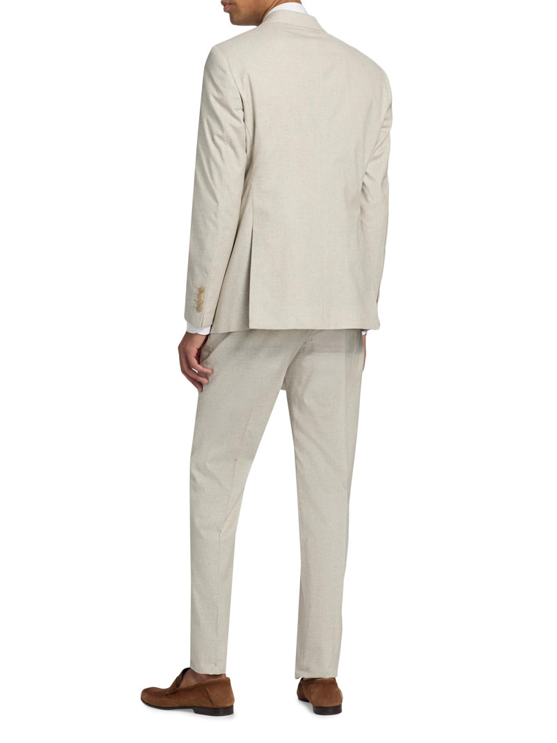Men's Wool-Cotton-Silk Single-Breasted Summer Suit - Sabbia Melange 5
