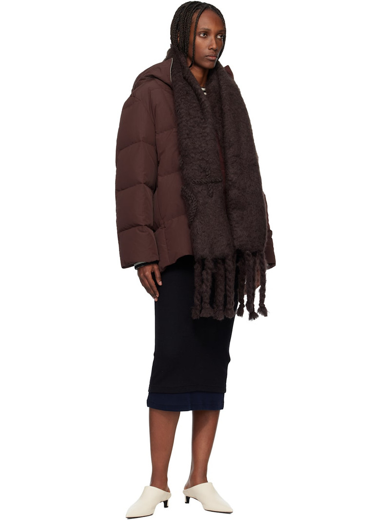 Jil Sander Brown Mohair Scarf outlook