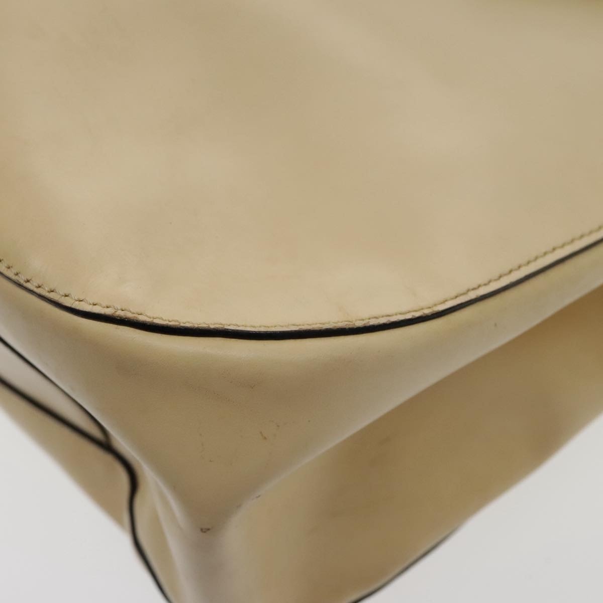 CELINE Tote Bag Leather Beige Gold - 15