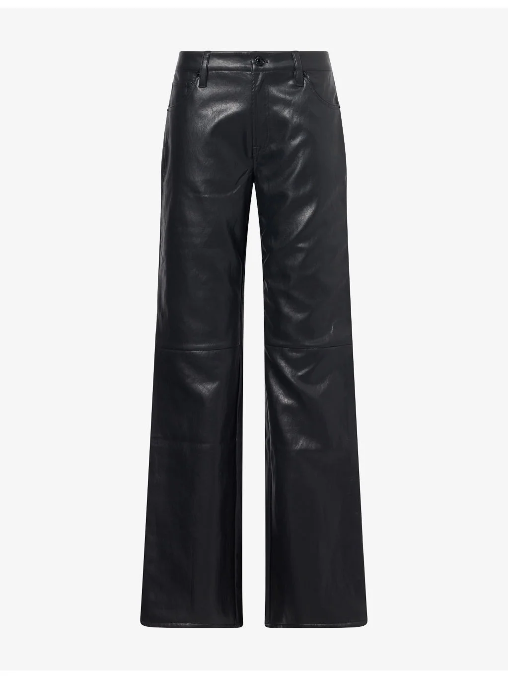 Better Than Leather Low-Rise Bootcut Faux-Leather Trousers - 1