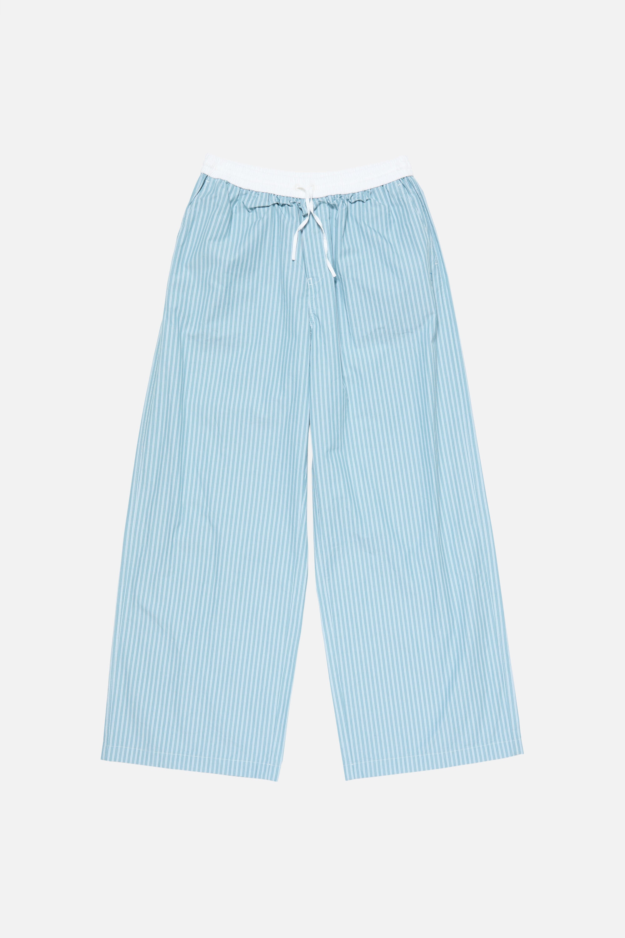 Striped cotton trousers - Turquoise blue - 6