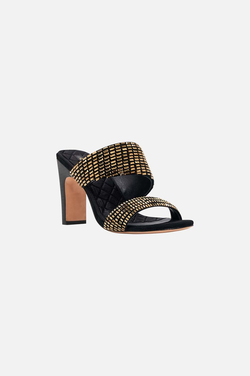 SARA SNAKE BLOCK HEEL MULE 3
