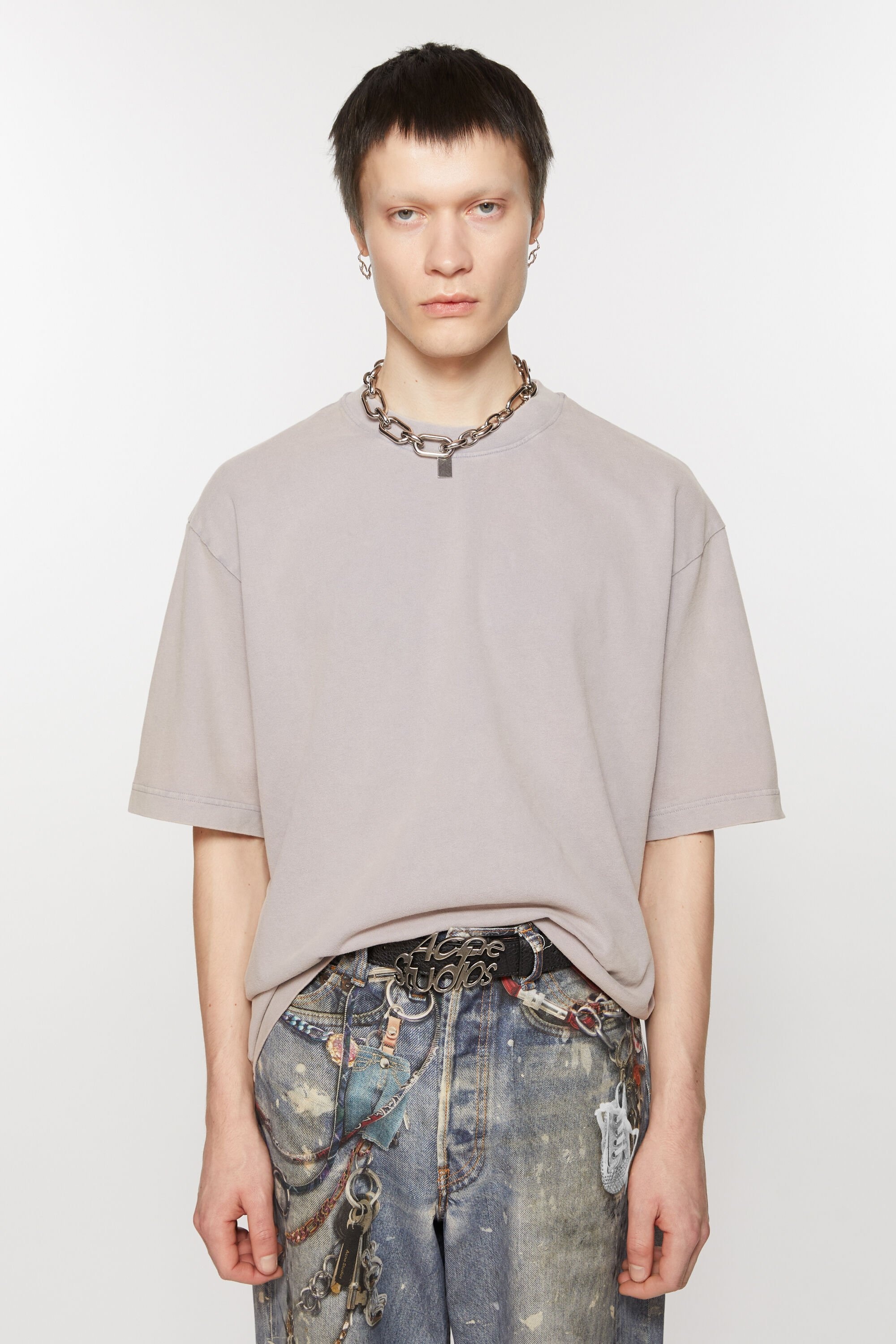 Crew neck t-shirt - Relaxed unisex fit - Dusty purple - 2