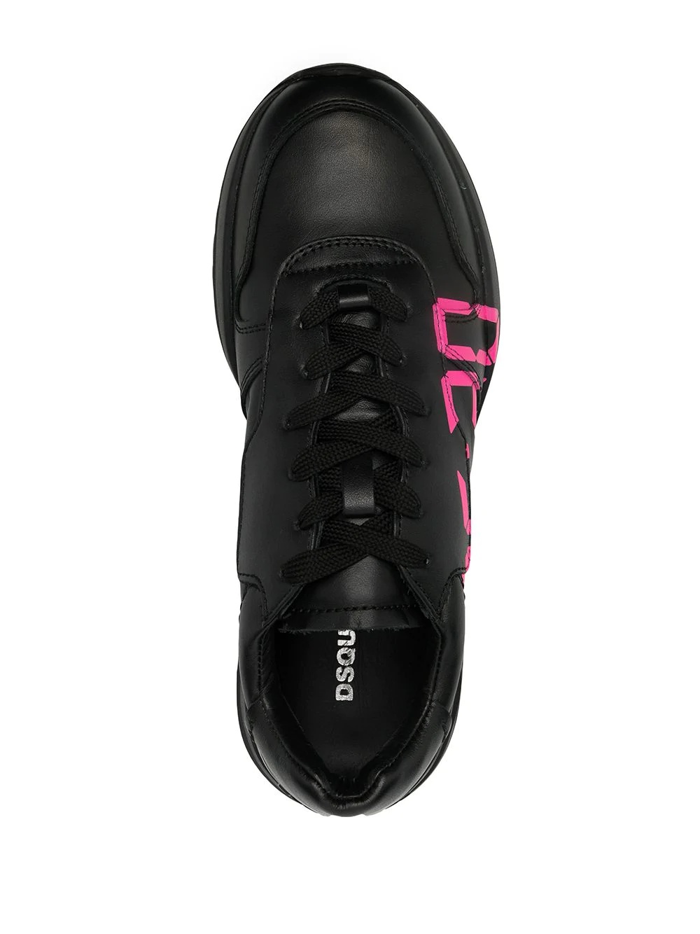 logo print lace-up sneakers - 4