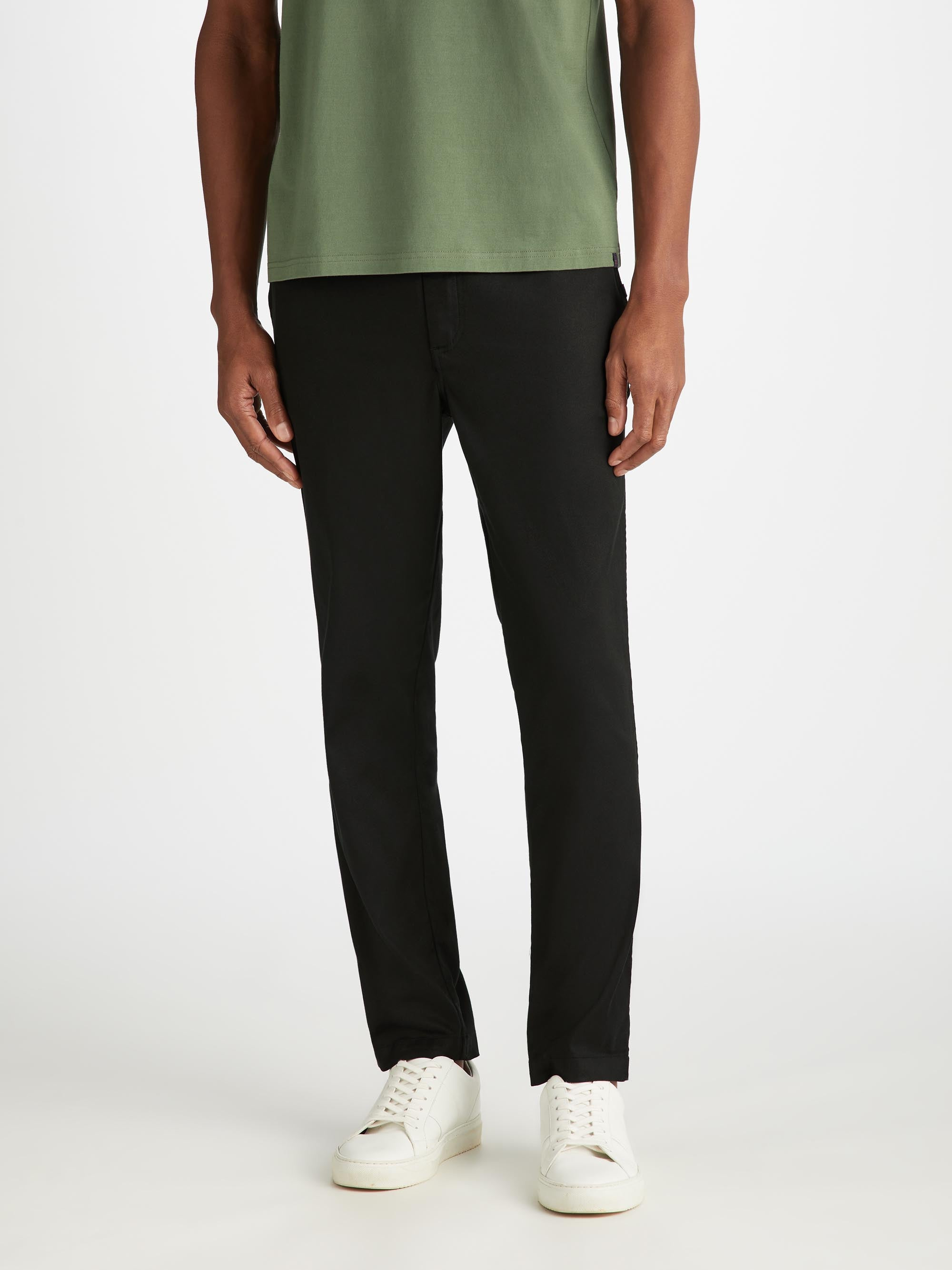 Men's Trousers Harris Lyocell Cotton Black - 8