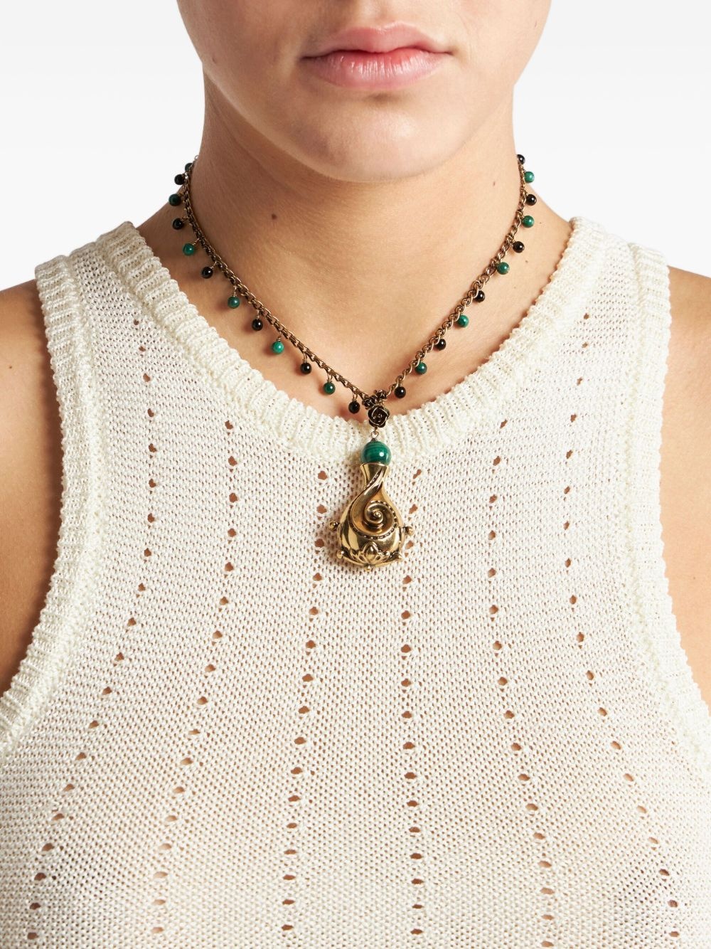 paisley-pendant necklace - 2