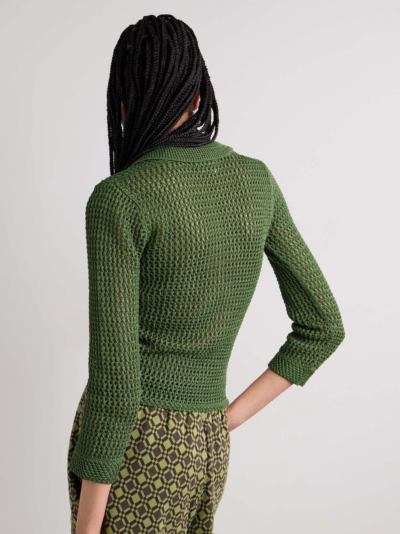 Willows crocheted cotton polo shirt - 4