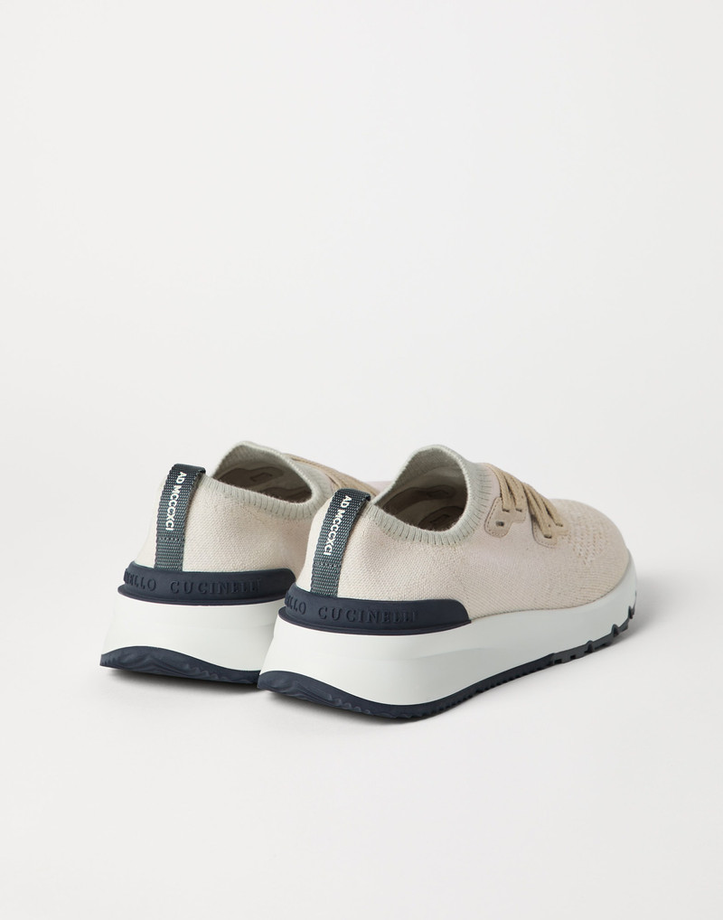 Brunello Cucinelli Cotton chiné knit runners outlook