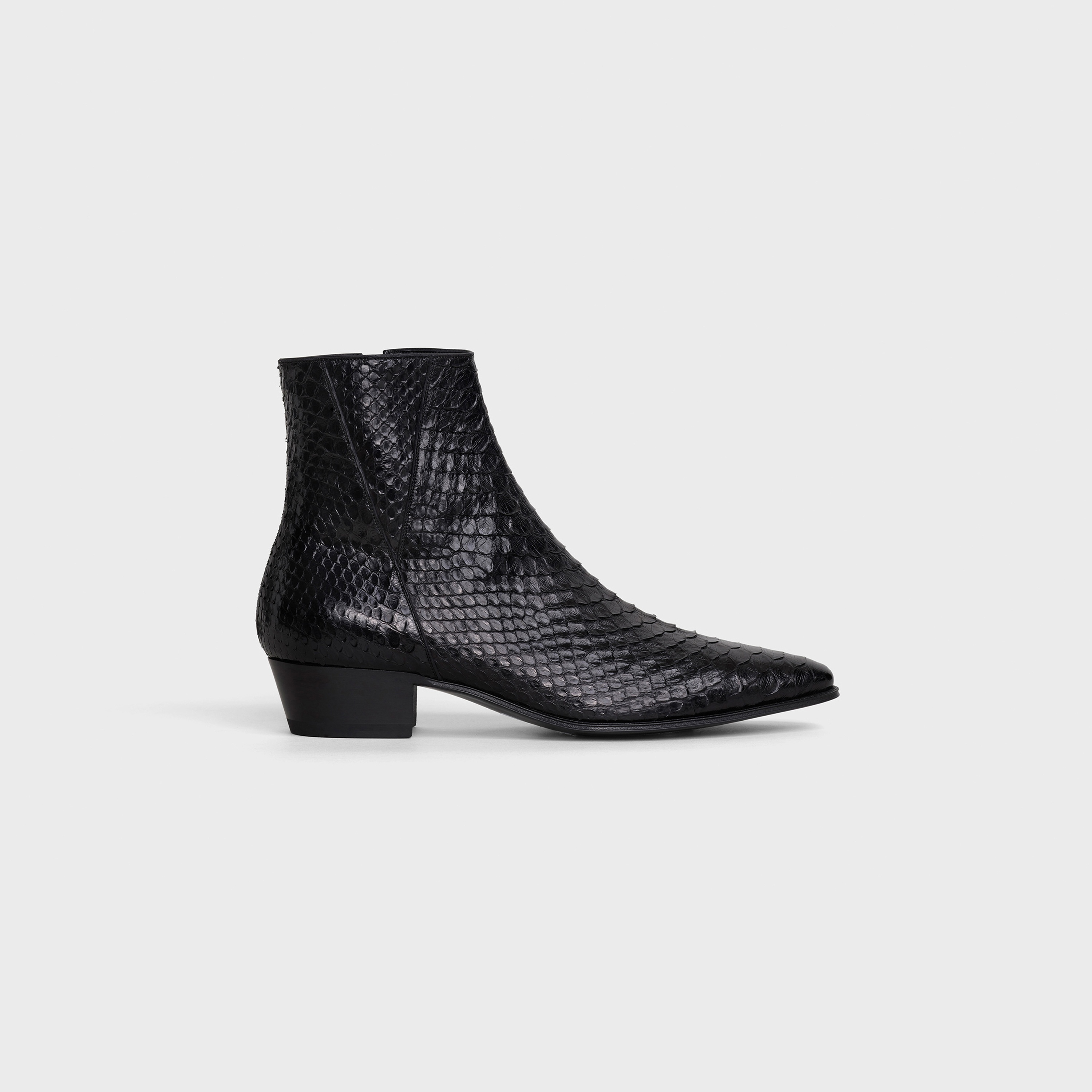 CELINE JACNO ZIPPED BOOT  IN  SHINY PYTHON - 1