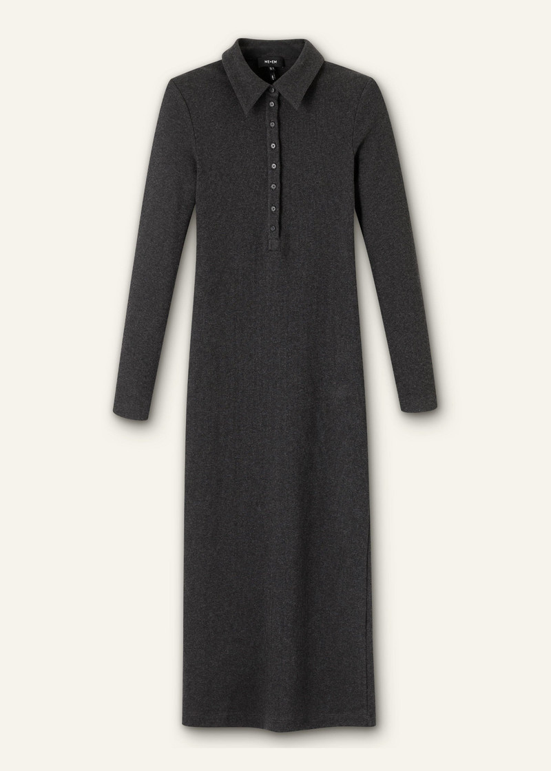 Rib Midi Shirt Dress 6