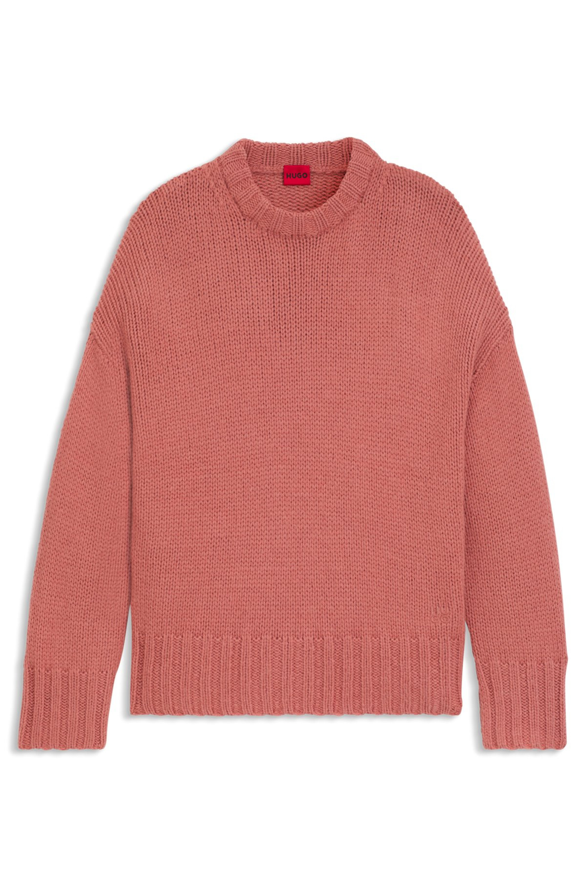 OVERSIZE-FIT KNITTED SWEATER WITH EMBROIDERED LOGO - 1
