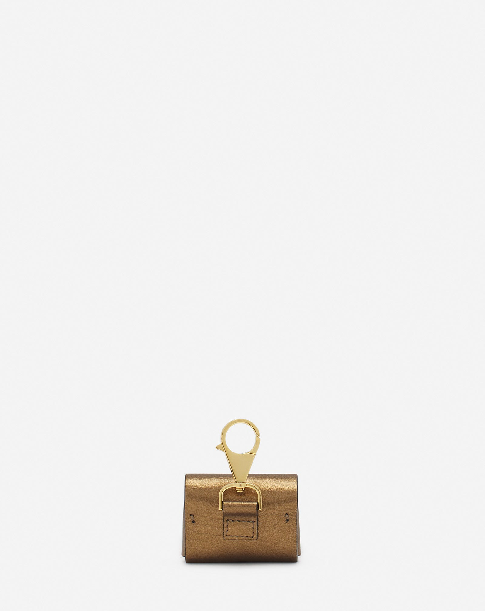 LANVIN SIGNATURE CASE FOR AIRPODS PRO IN METALLIC GRAINED LEATHER - 3