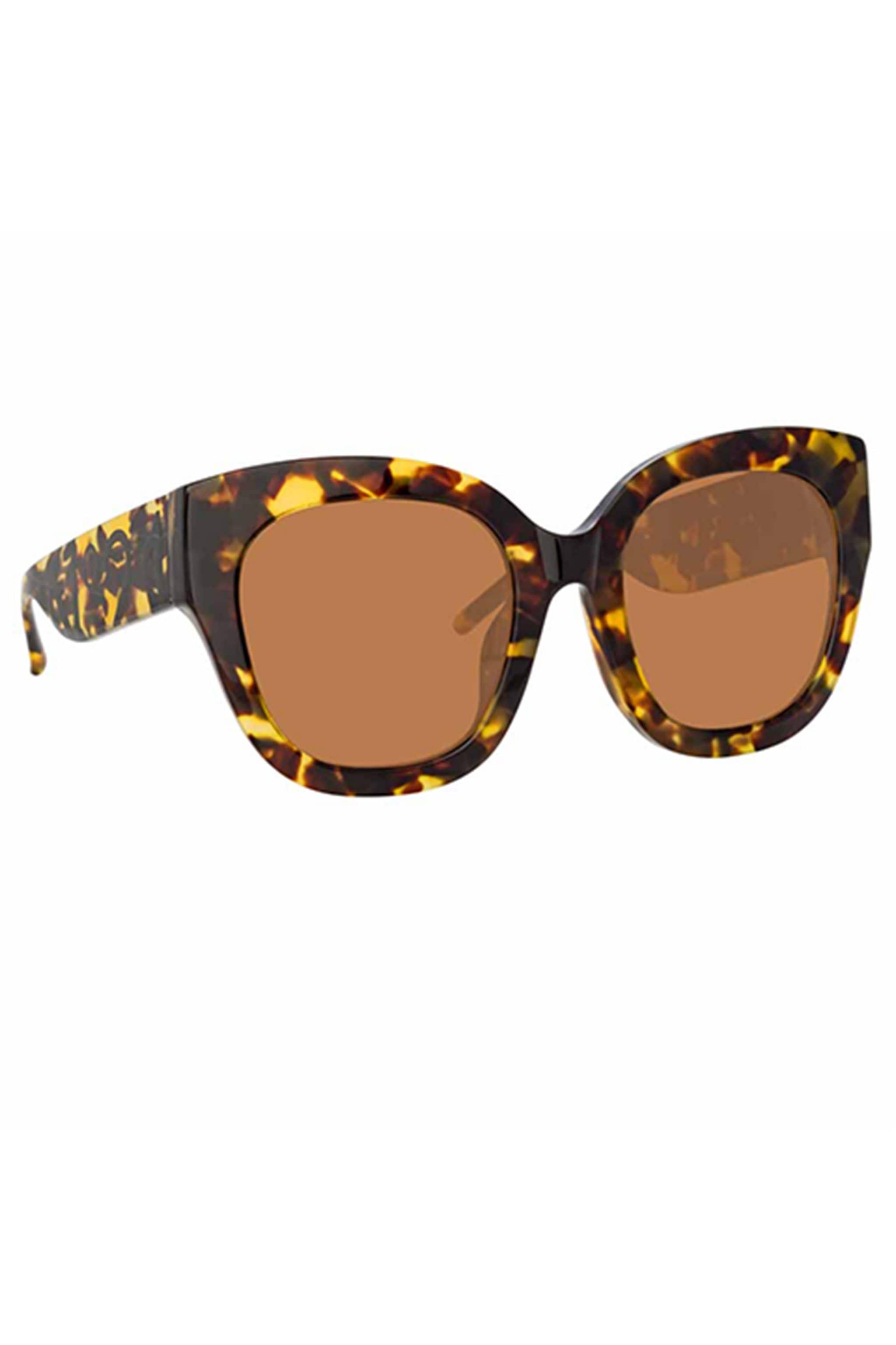 TORTOISESHELL LOGO SUNGLASSES - 2