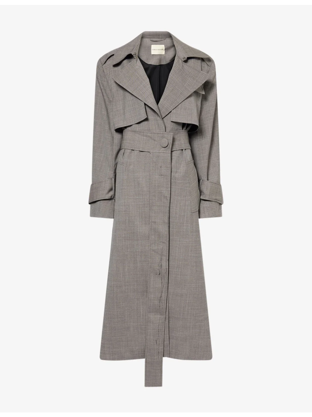 Luis Belted Woven Trench Coat - 1