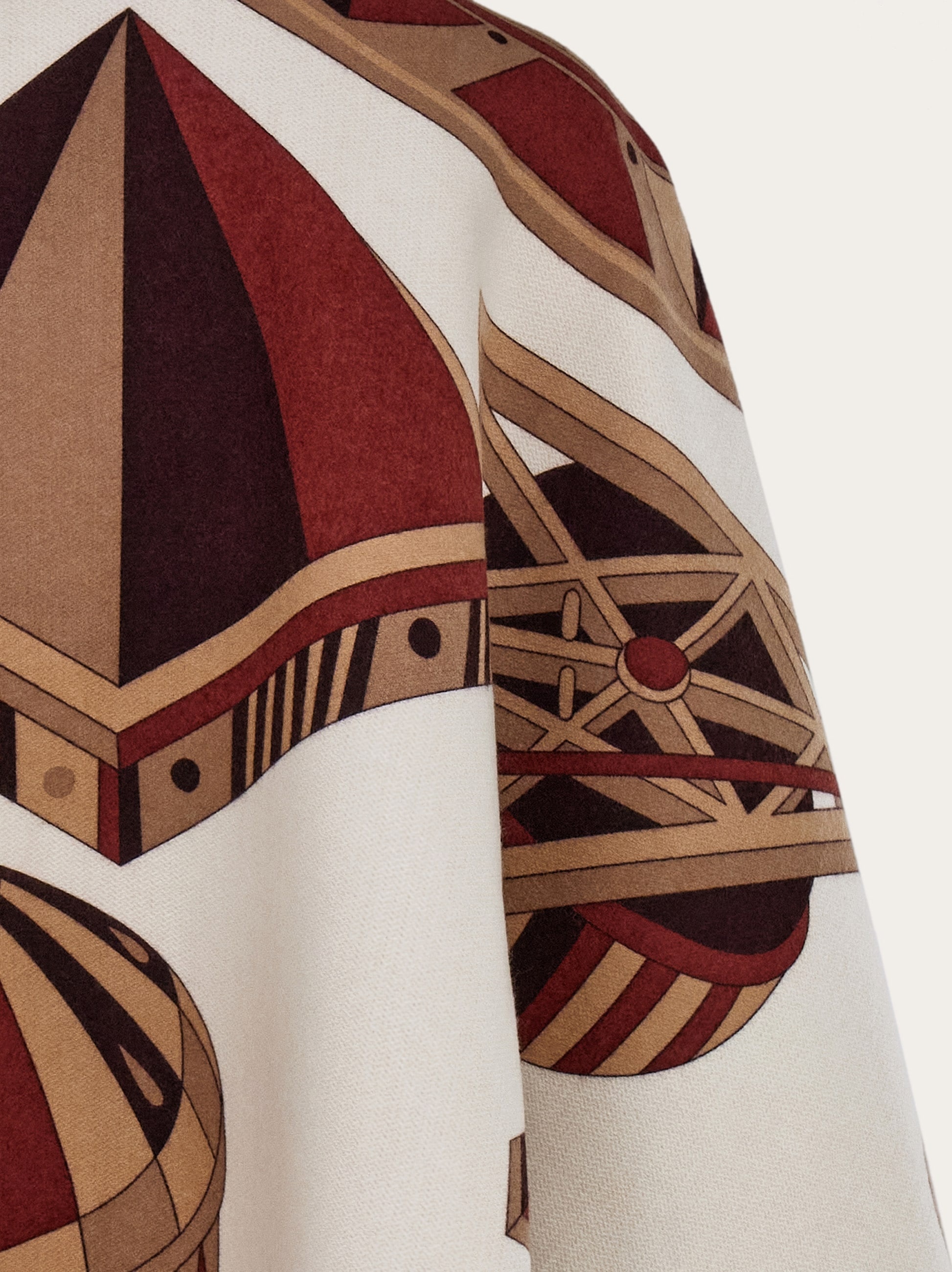 コート Ferragamo Nadir Print Reversible Cape In Cah FERRAGAMO Nadir print reversible cape | REVERSIBLE