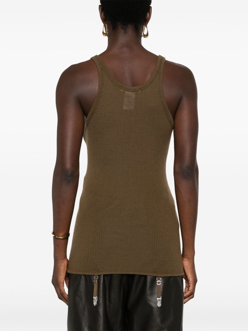 suspenders-detail seamless tank top - 4