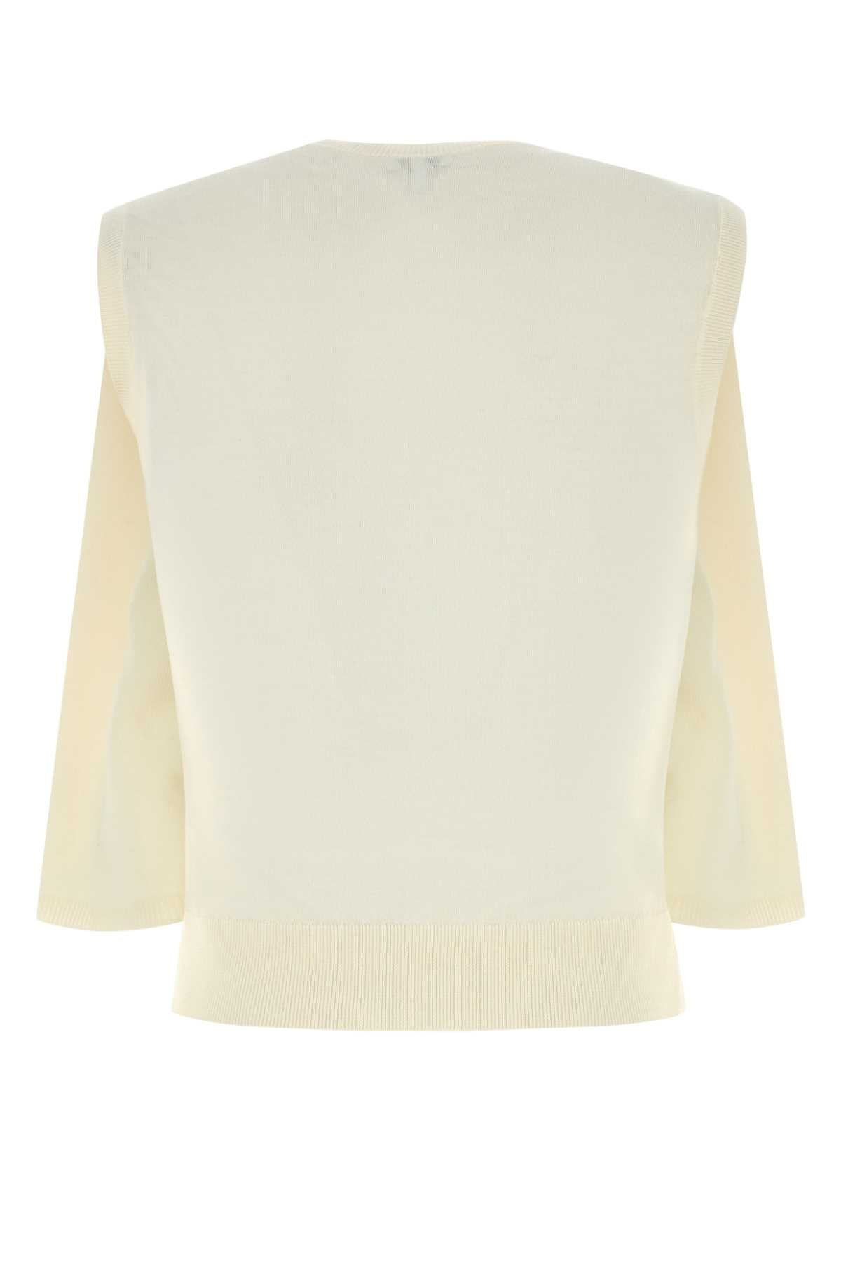 Loewe Women Ivory Wool Vest - 2