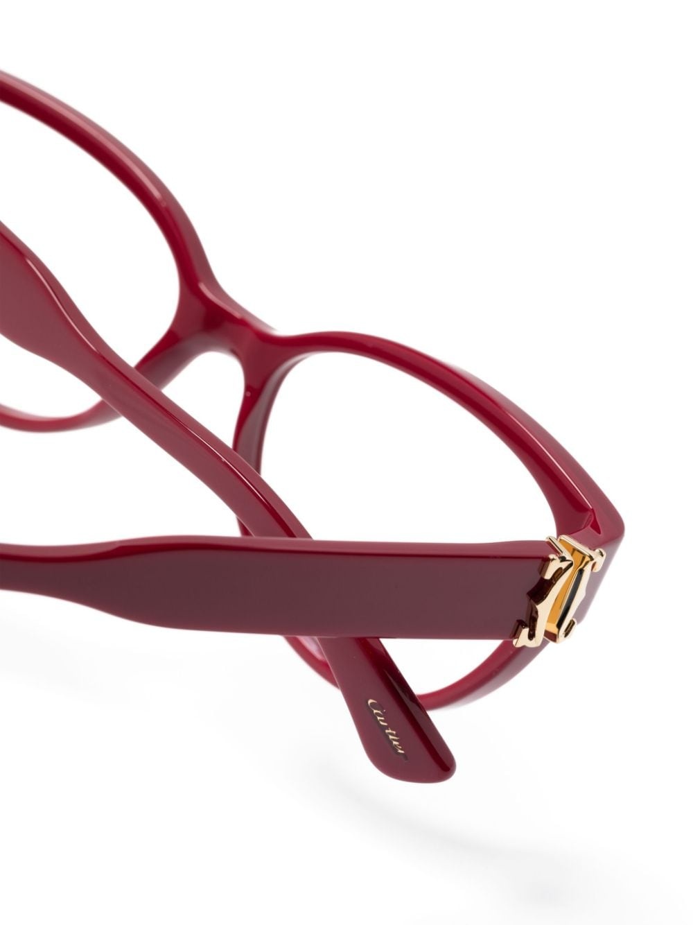logo-plaque acetate glasses - 3