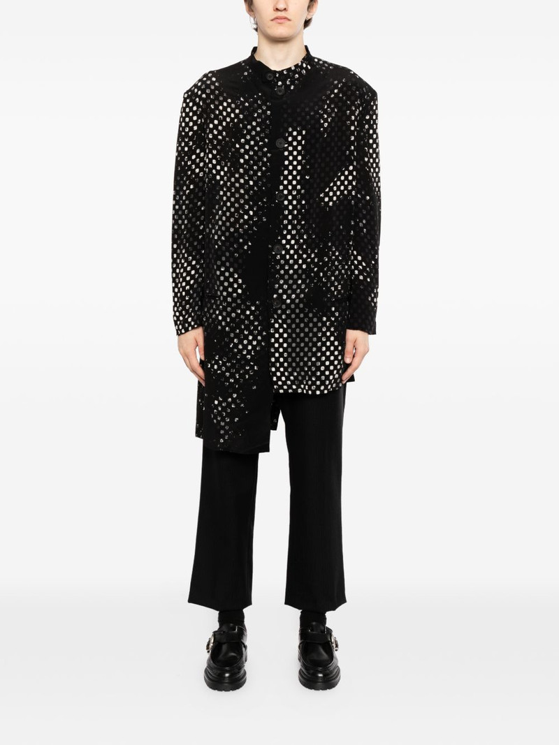 Yohji Yamamoto patterned buttoned jacket outlook