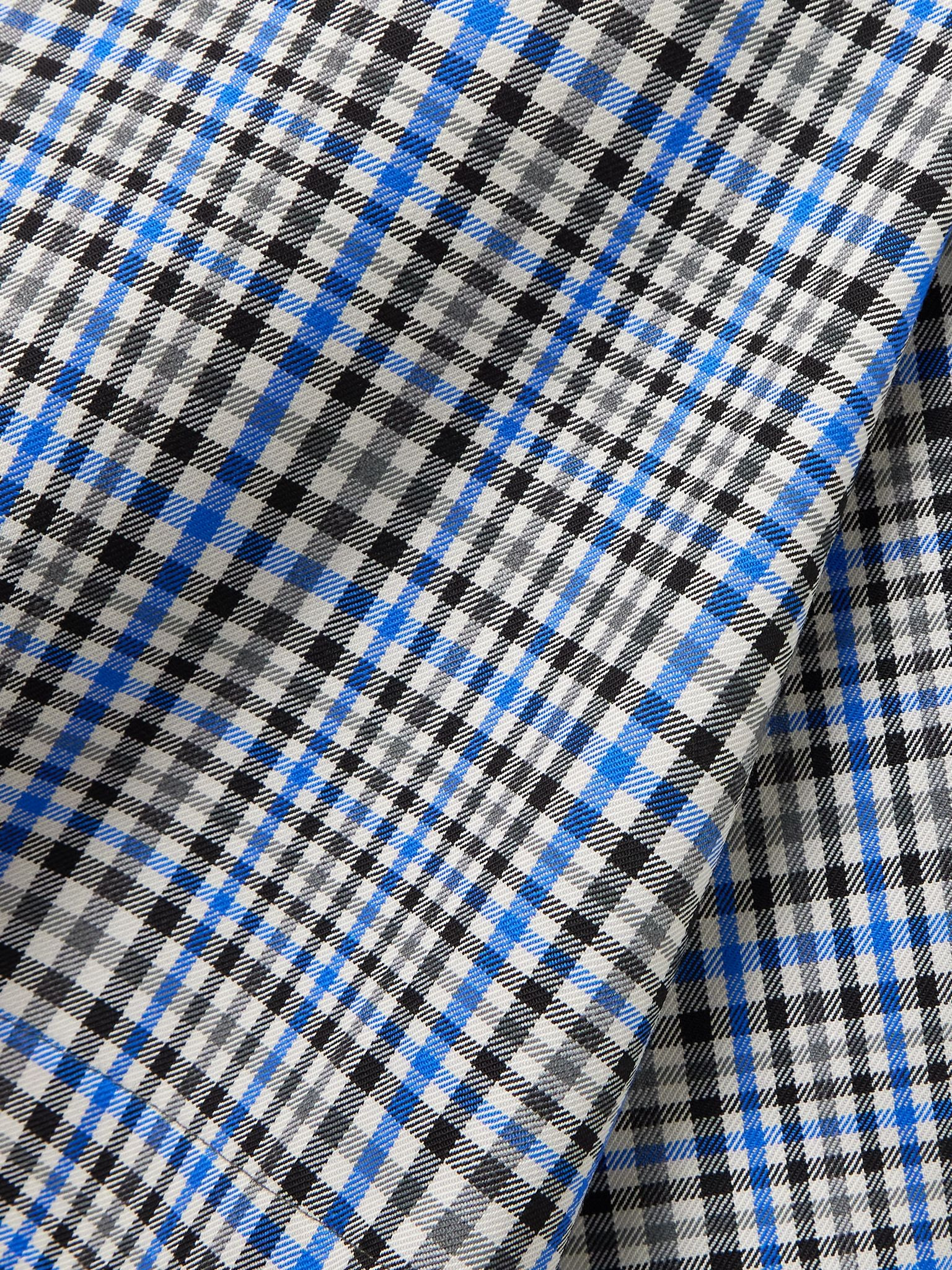 Bruna checked twill dress Blue - 4