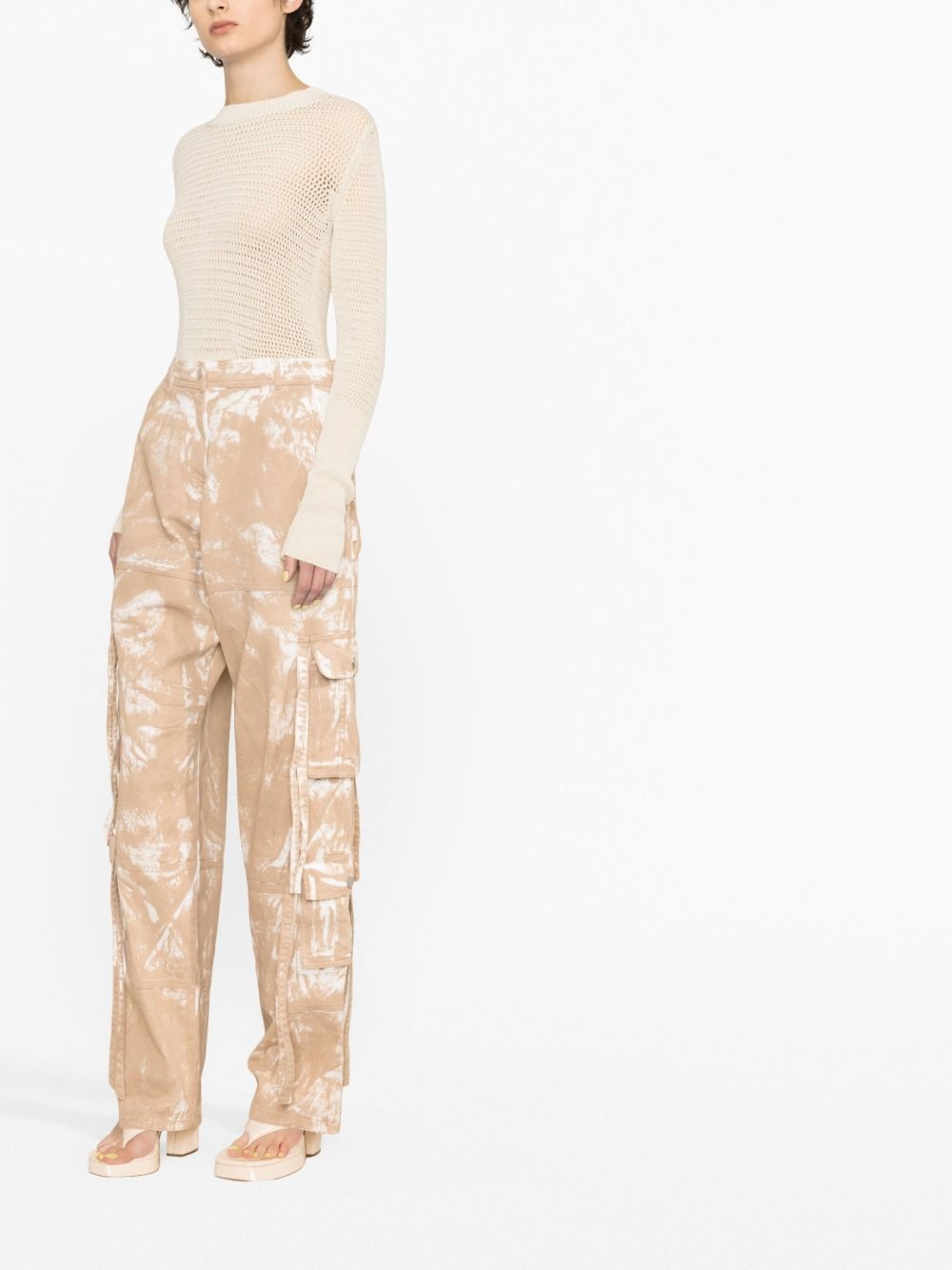 faded-print cargo trousers - 3