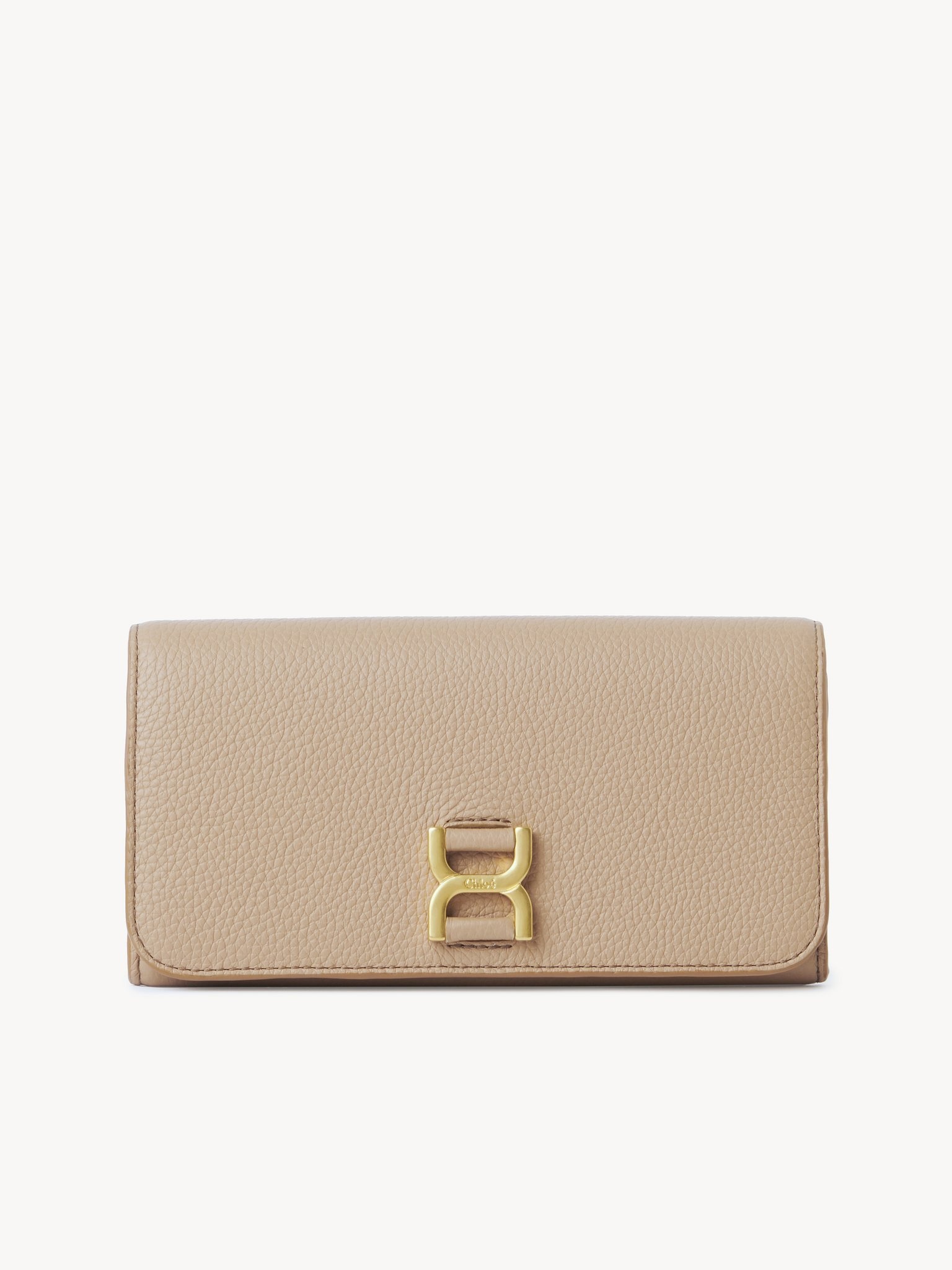 MARCIE LONG WALLET WITH FLAP IN GRAINED LEATHER - 1
