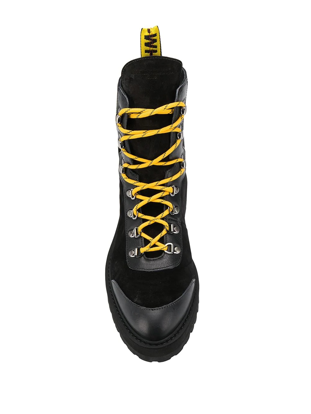 contrasting lace-up boots - 4