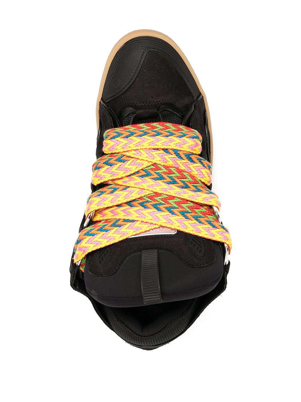 zigzag lace-up sneakers - 4