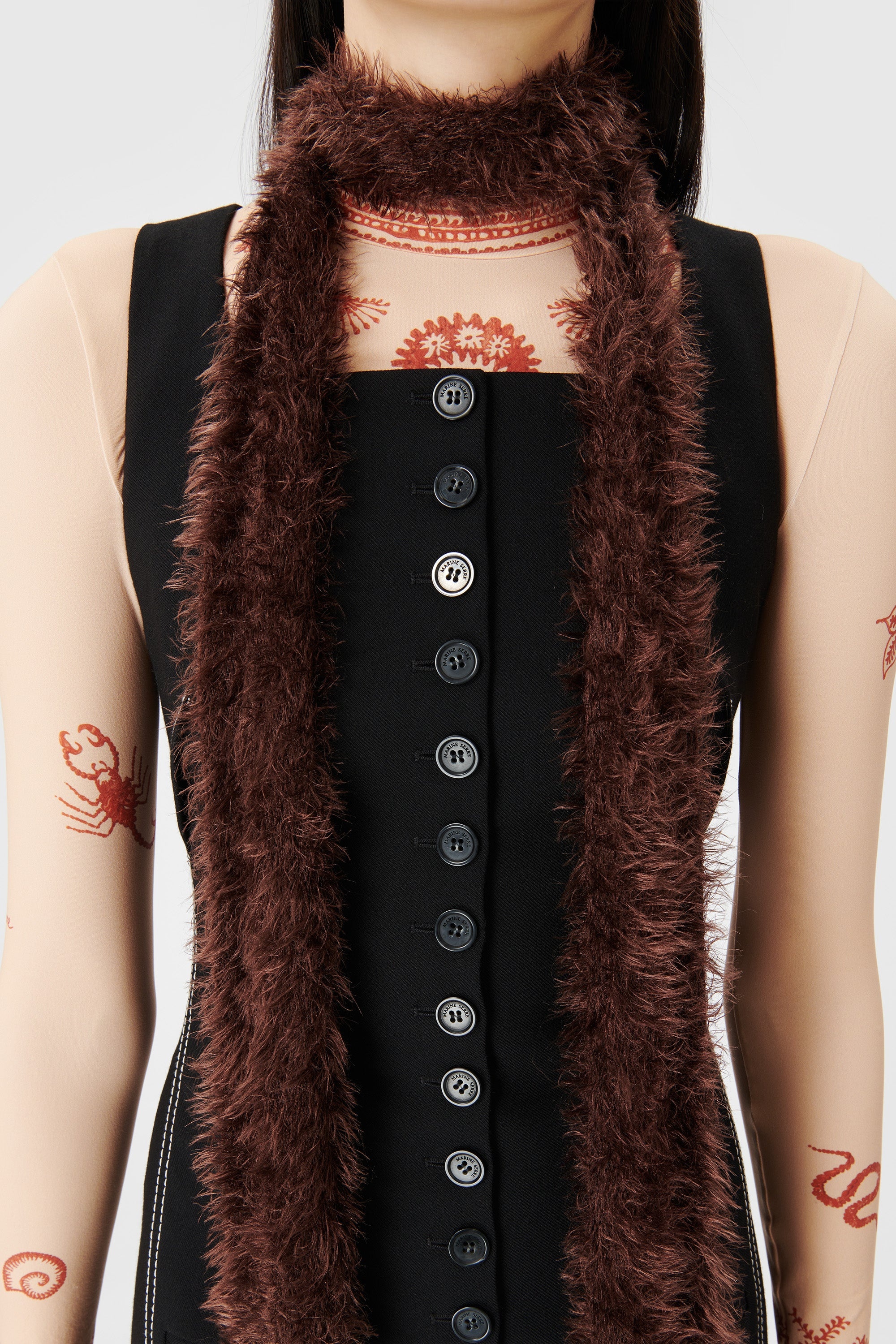 Regenerated Henna Print Second Skin Top - 7