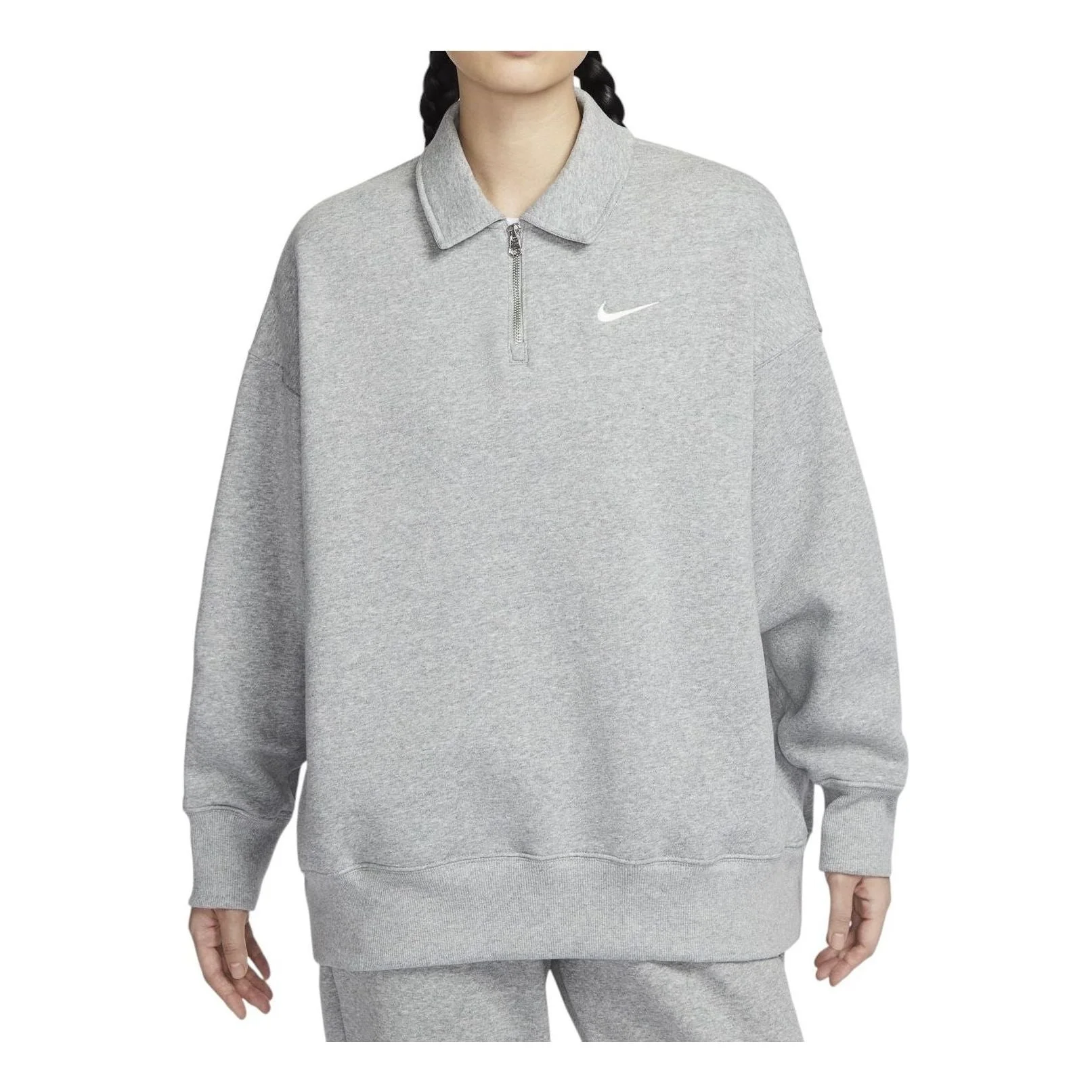 (WMNS) Nike Sportswear Phoenix Fleece 'Grey' FZ3208-063 - 1