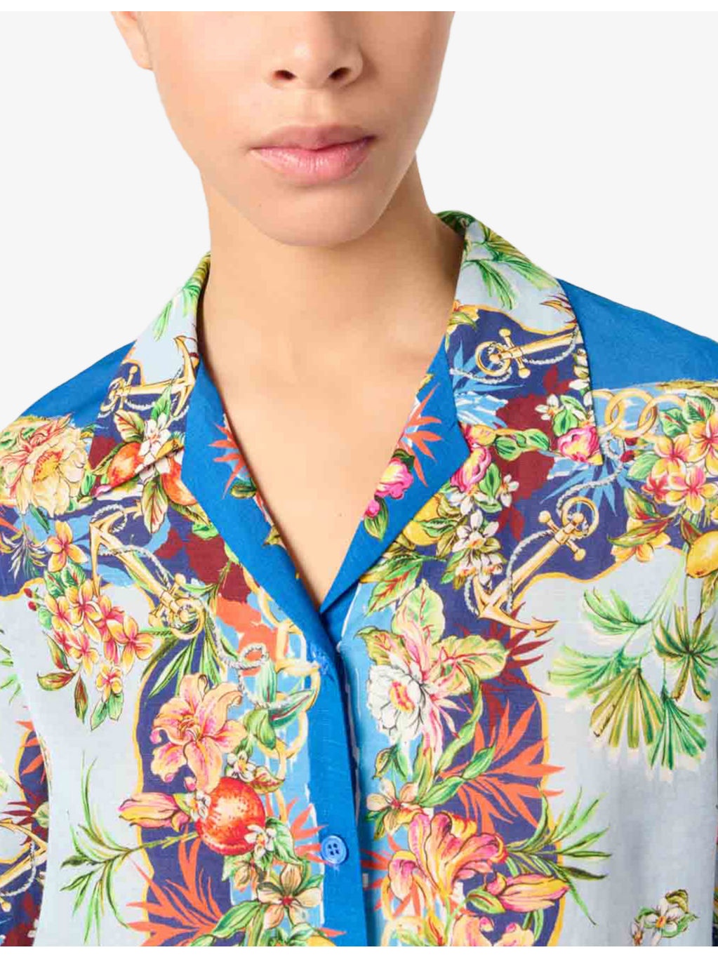 Tropical-Pattern Short-Sleeved Woven Shirt - 5