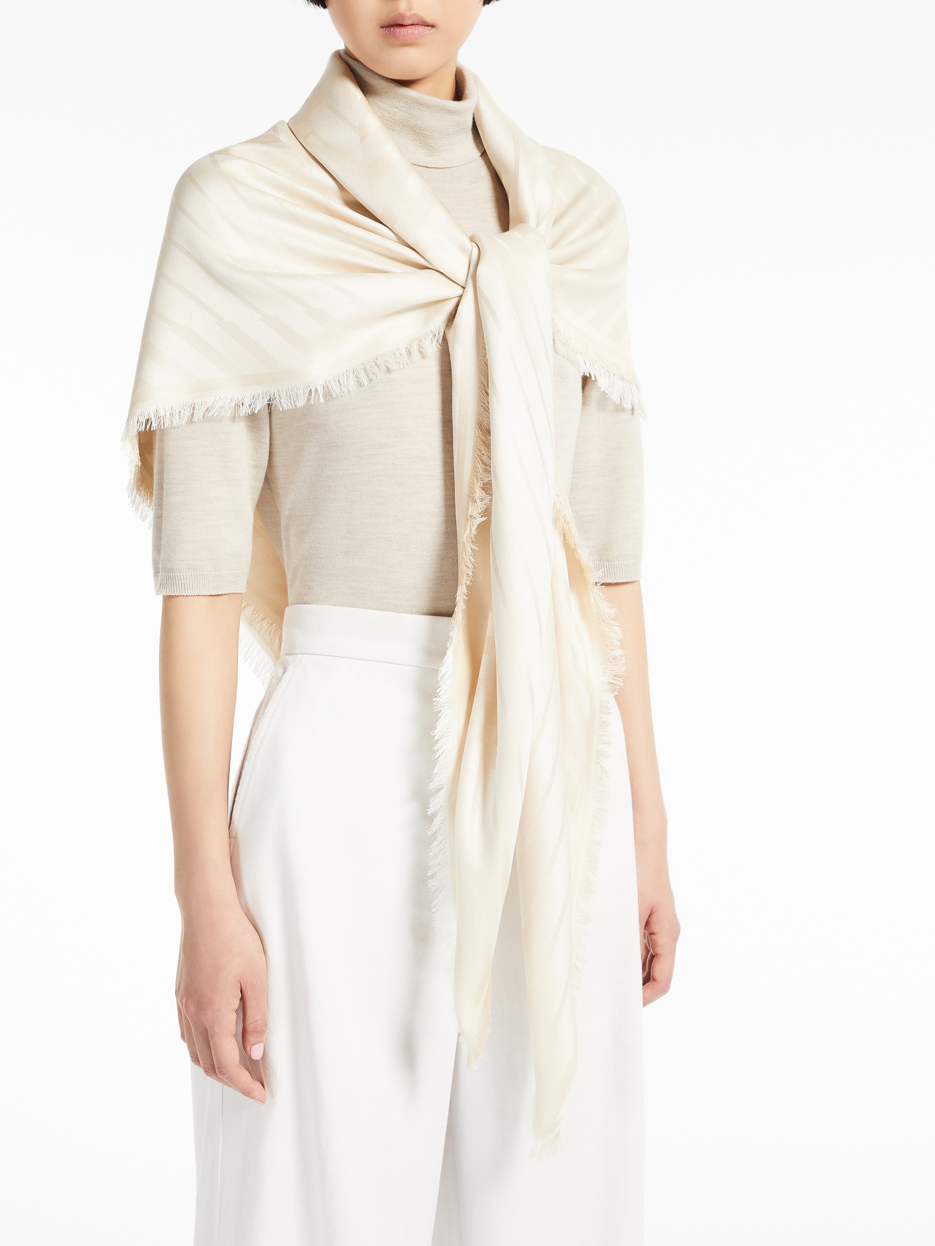 NATALIA Jacquard silk shawl - 4
