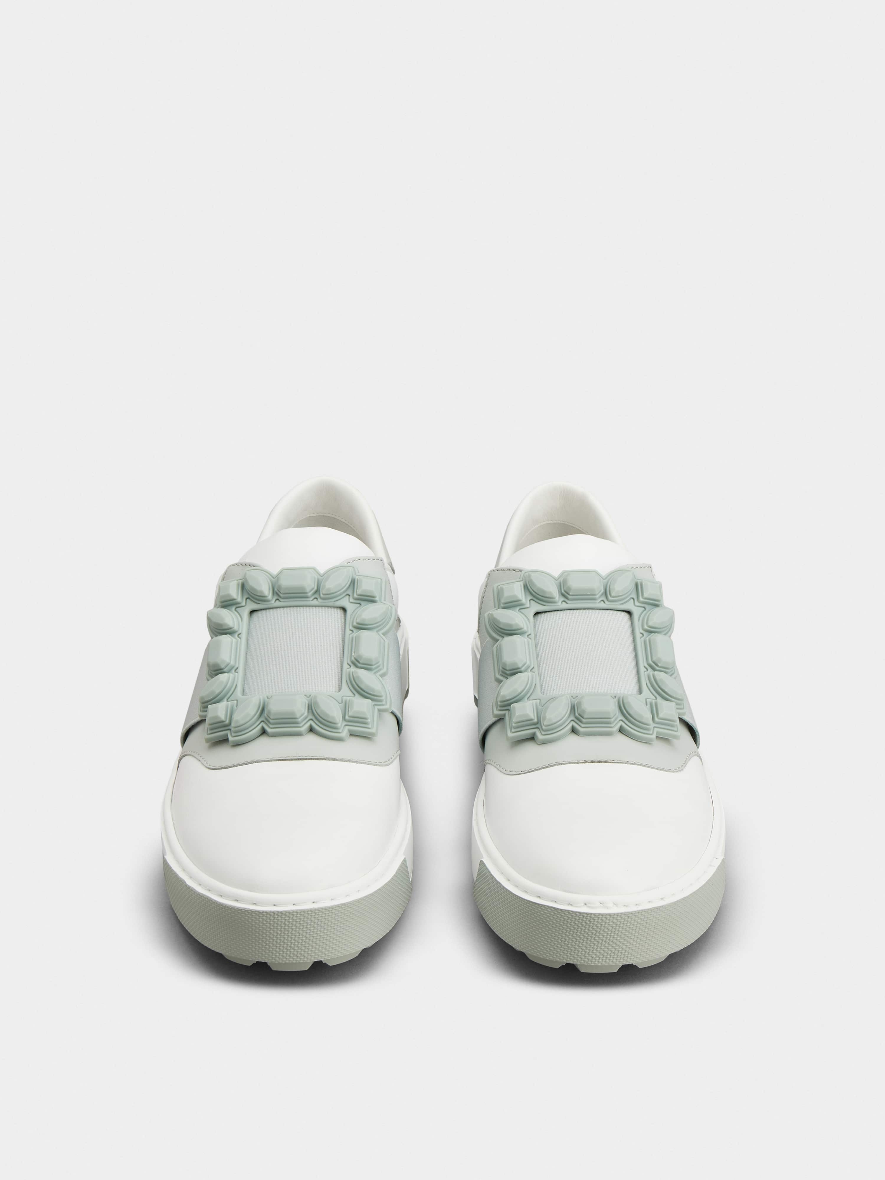 Very Vivier Rubber Buckle Sneakers in Leather - 7