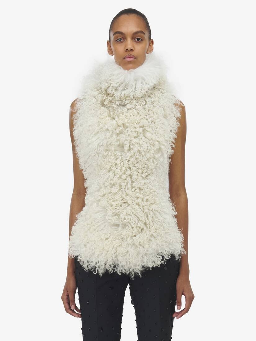 Shearling Sleeveless Top - 2