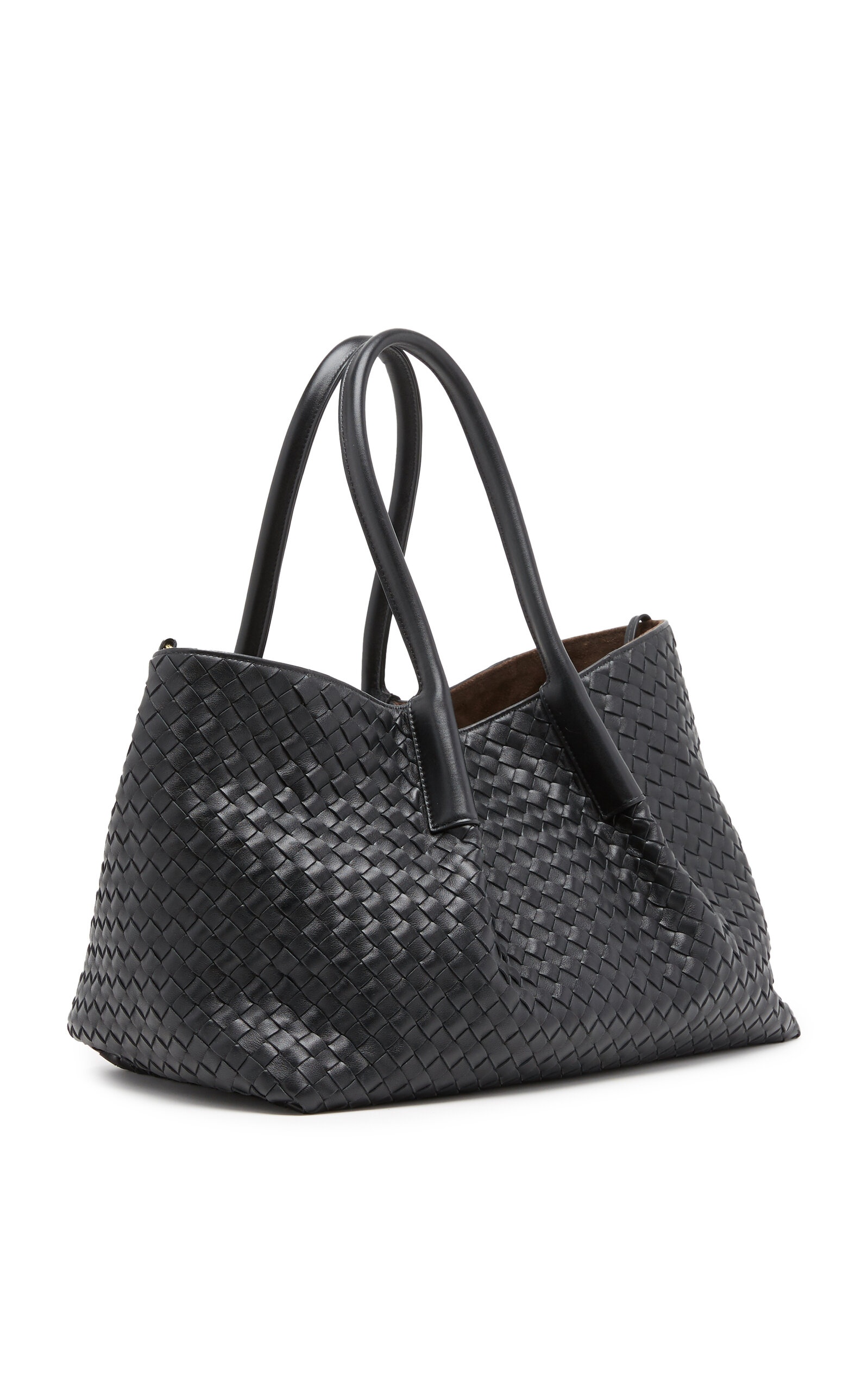 【関税&送料込】Bottega Veneta Black Leather Pinacoteca Shop Bottega Veneta® Women's Pinacoteca in Black/fondant. Shop